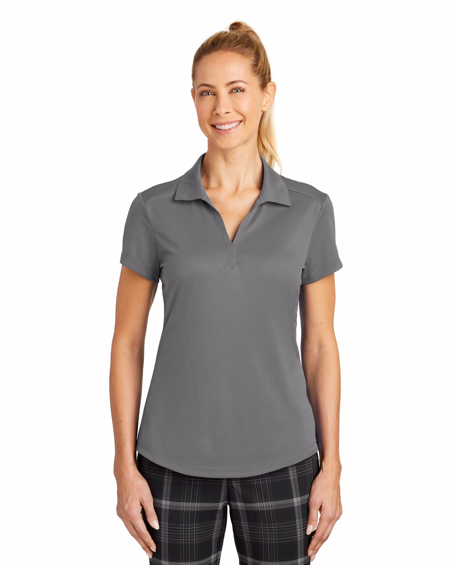 Custom Nike Women's Dri-FIT Legacy Polo - Dark Grey front