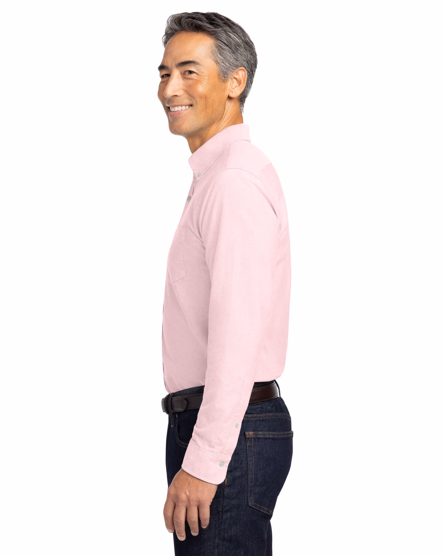 Custom Brooks Brothers Casual Oxford Cloth Shirt - Soft Pink side