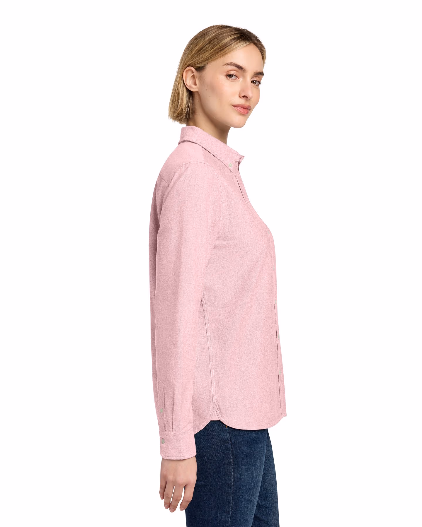 Custom Brooks Brothers Women’s Casual Oxford Cloth Shirt - Soft Pink side