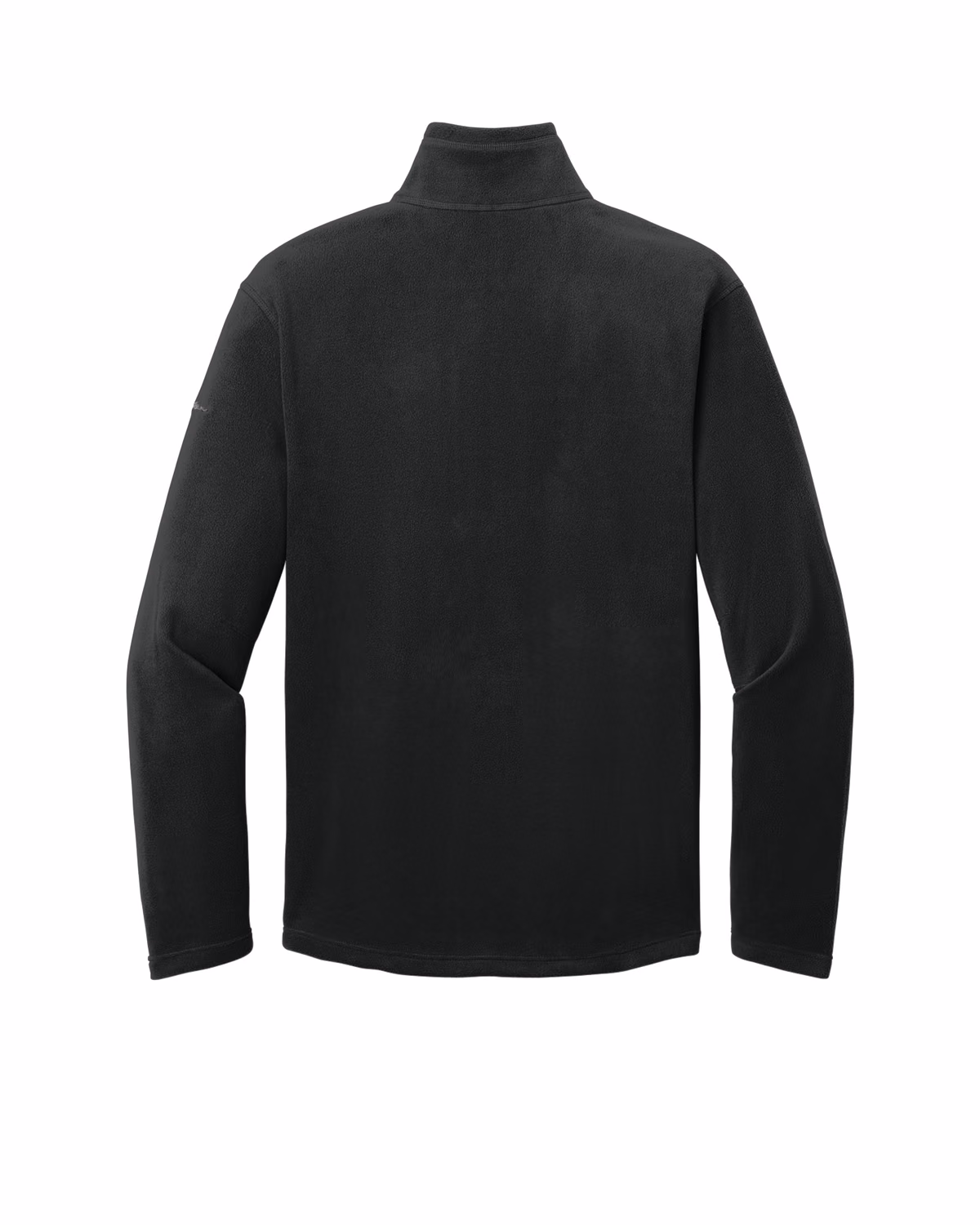 Custom Eddie Bauer 1/2-Zip Microfleece Jacket, Black, back view
