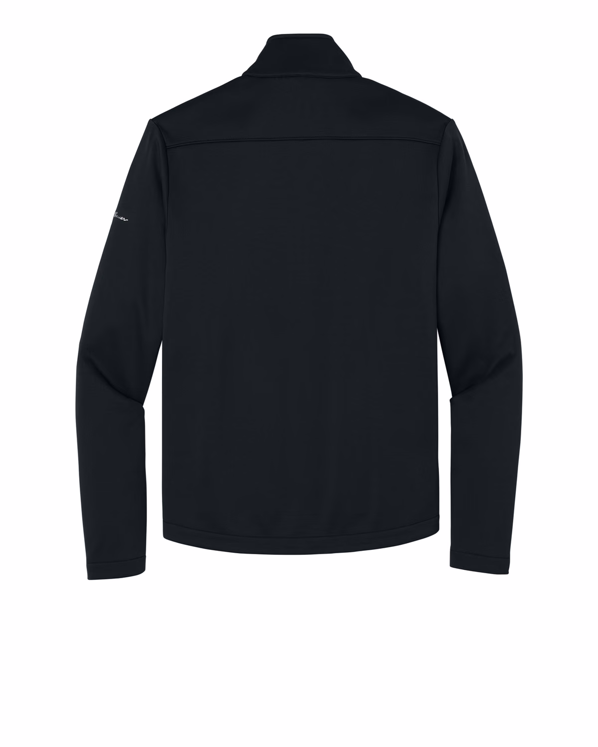 Custom Eddie Bauer Smooth Mid Layer Fleece 1/2-Zip, Black, back view