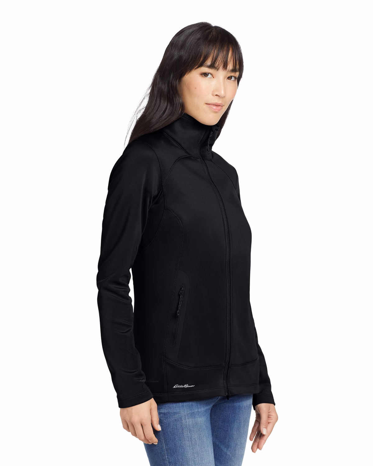 Custom Eddie Bauer Women's Highpoint Fleece Jacket, Black, side view