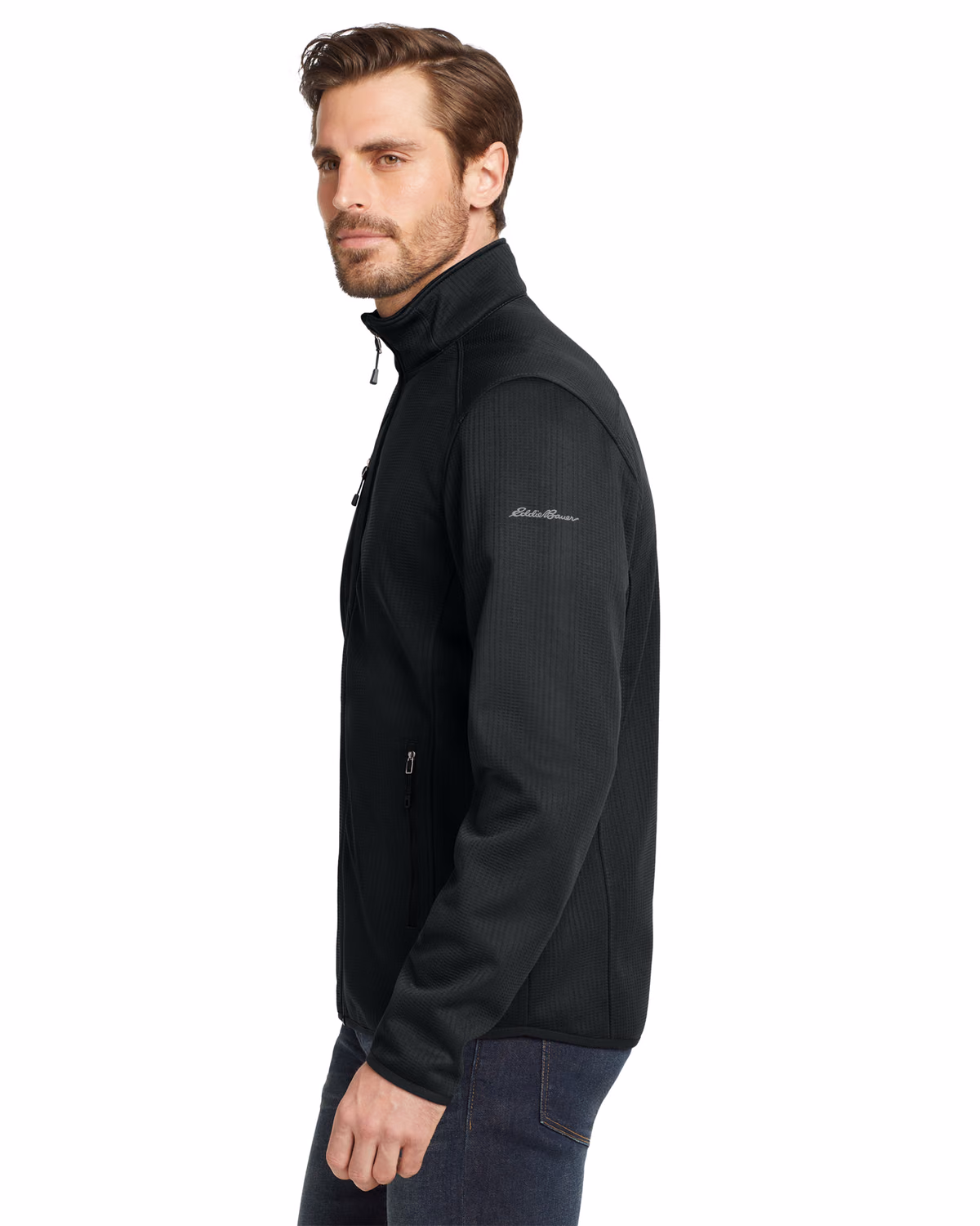 Custom Eddie Bauer Dash Full-Zip Fleece Jacket, Black, side view