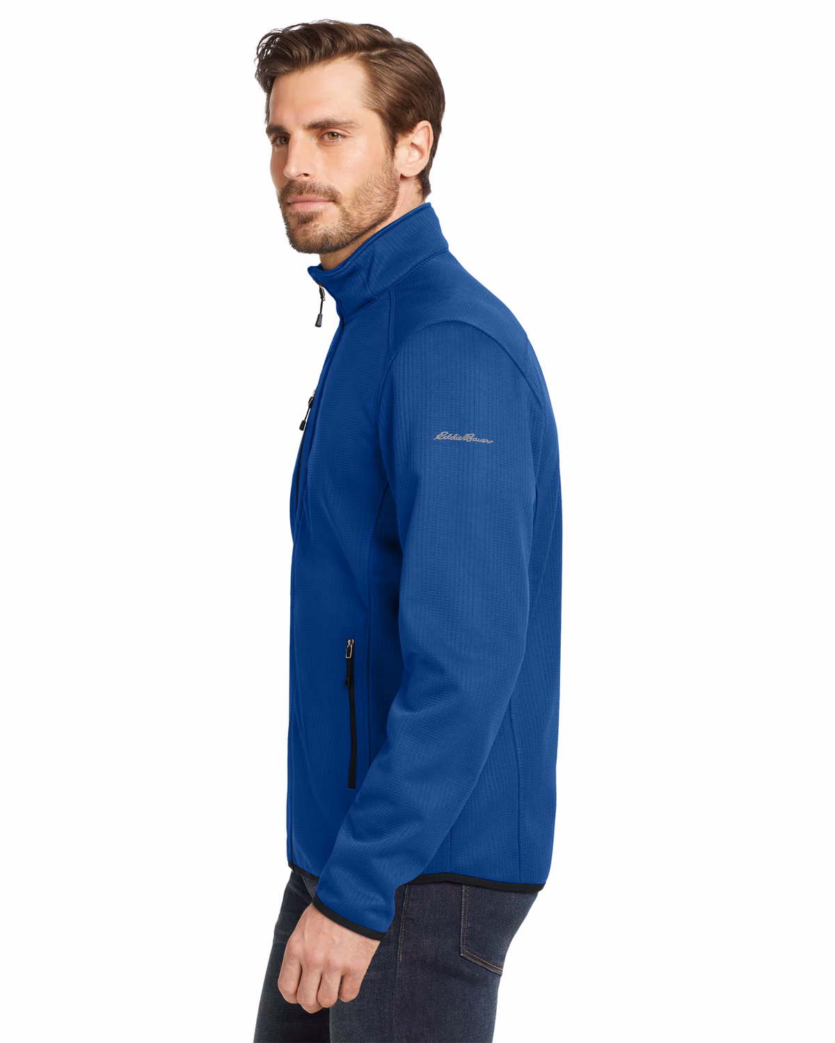 Custom Eddie Bauer Dash Full-Zip Fleece Jacket, Cobalt Blue, side view