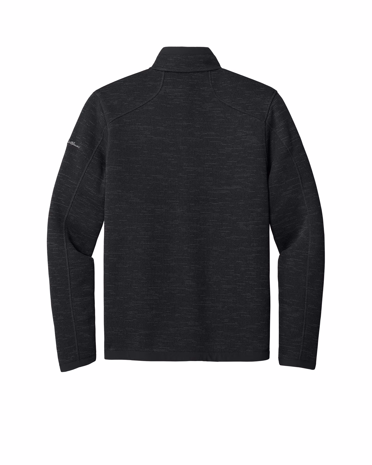 Custom Eddie Bauer Sweater Fleece 1/4-Zip, Black, back view