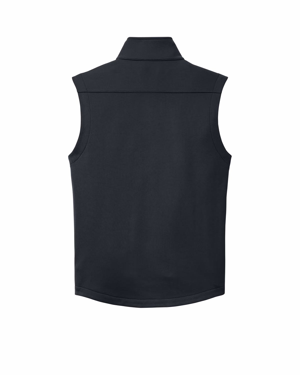 Custom Eddie Bauer Smooth Mid Layer Fleece Vest, Black, back view