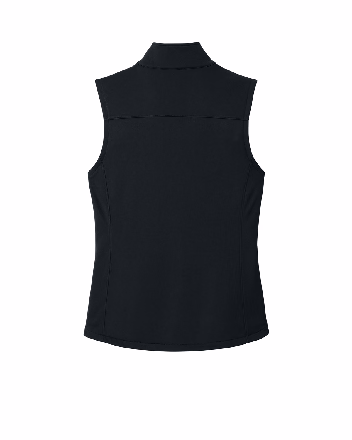 Custom Eddie Bauer Women’s Smooth Mid Layer Fleece Vest, Black, back view