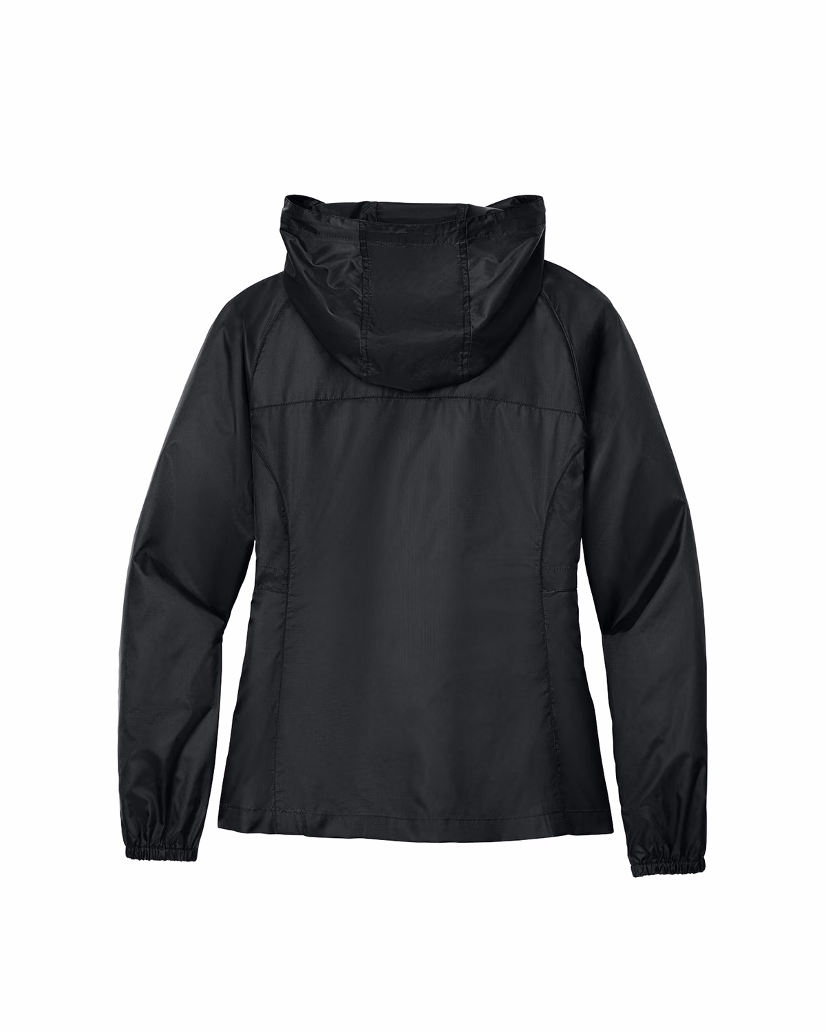 Custom Eddie Bauer Women's Packable Wind Jacket, Black, back view