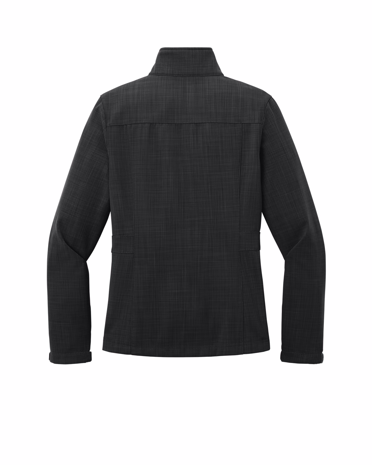 Custom Eddie Bauer Women's Shaded Crosshatch Soft Shell Jacket, Black, back view