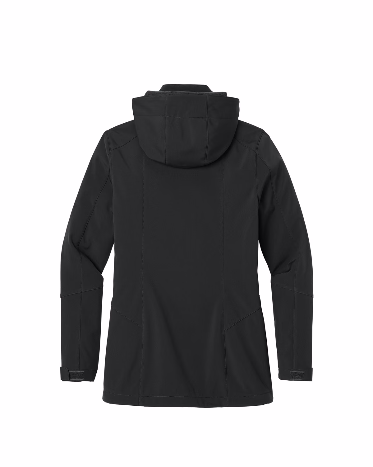 Custom Eddie Bauer Women's Hooded Soft Shell Parka, Black, back view