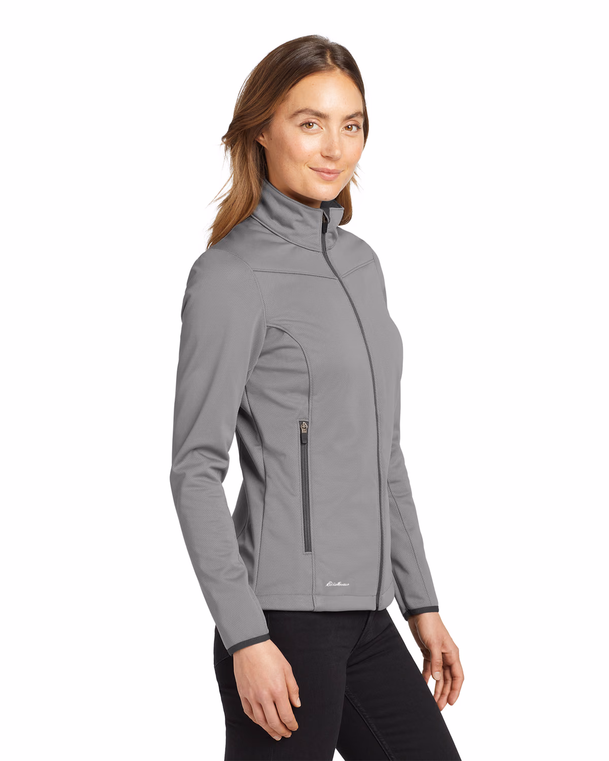 Custom Eddie Bauer Women's Weather-Resist Soft Shell Jacket, Chrome, side view