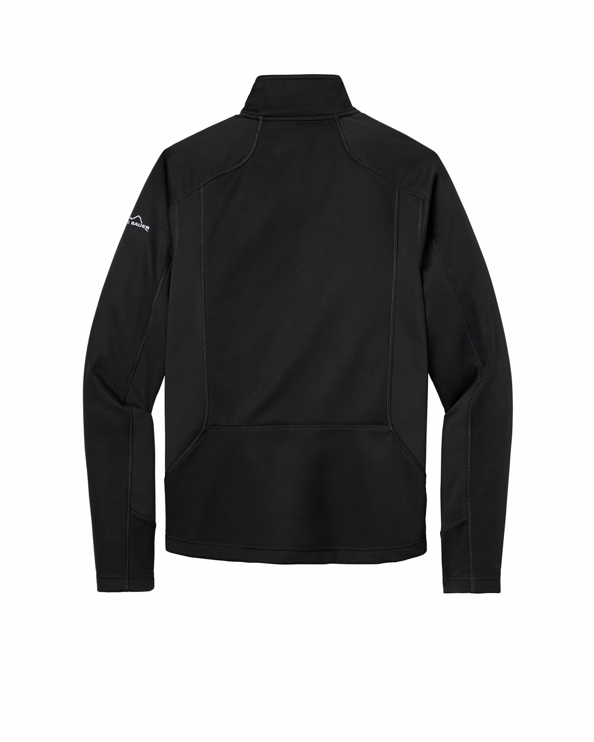 Custom Eddie Bauer Trail Soft Shell Jacket, Black/ Black, back view