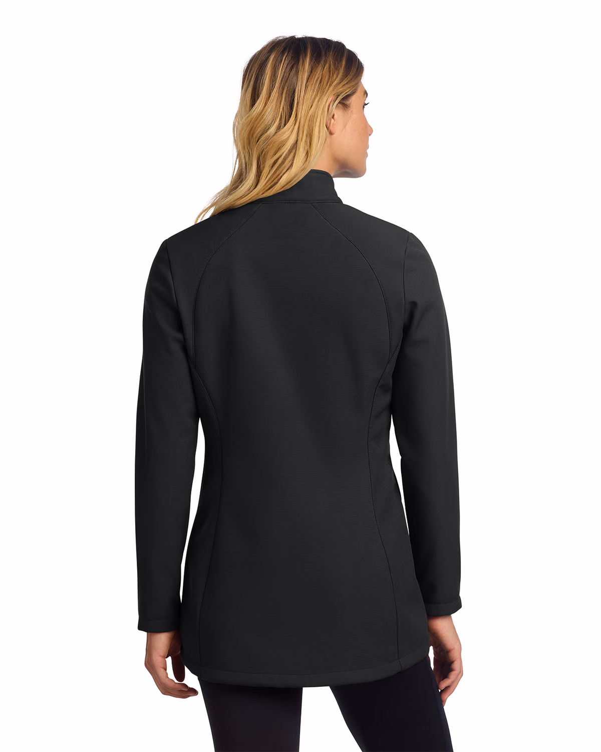 Custom Eddie Bauer Women's Stretch Soft Shell Jacket, Deep Black, back view