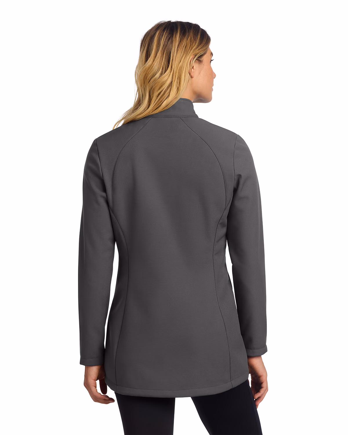 Custom Eddie Bauer Women's Stretch Soft Shell Jacket, Iron Gate, back view