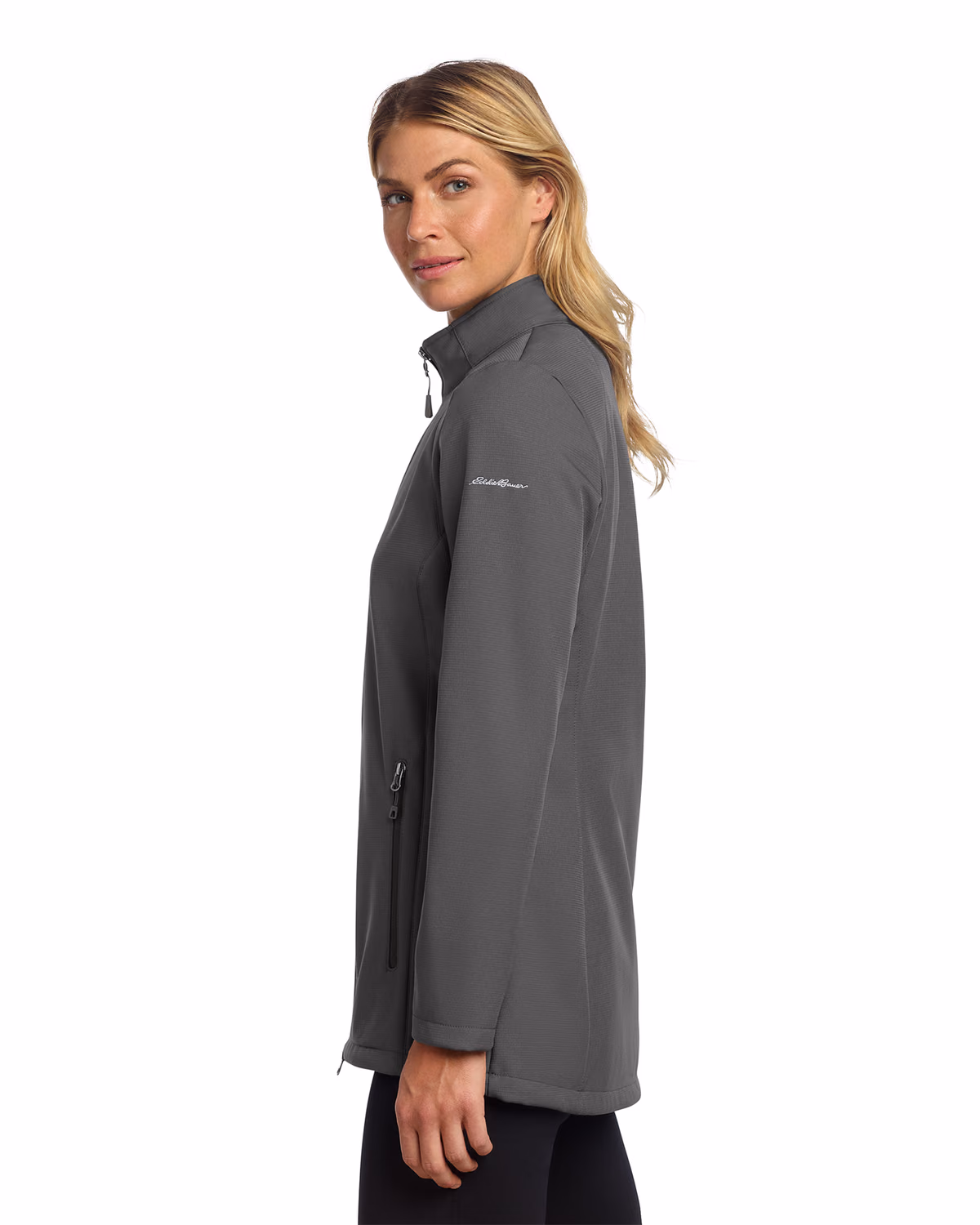 Custom Eddie Bauer Women's Stretch Soft Shell Jacket, Iron Gate, side view