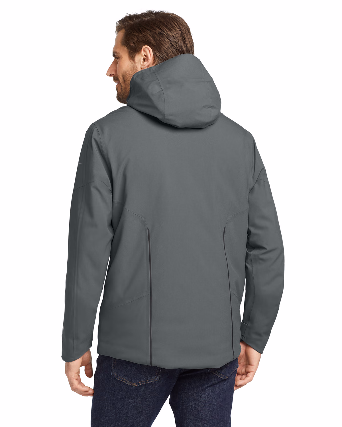 Custom Eddie Bauer WeatherEdge Plus Insulated Jacket, Metal Grey, back view