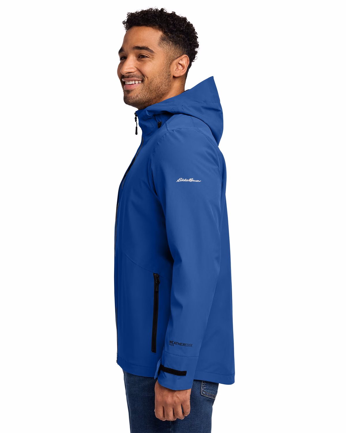 Custom Eddie Bauer WeatherEdge Plus Jacket, Cobalt Blue, side view