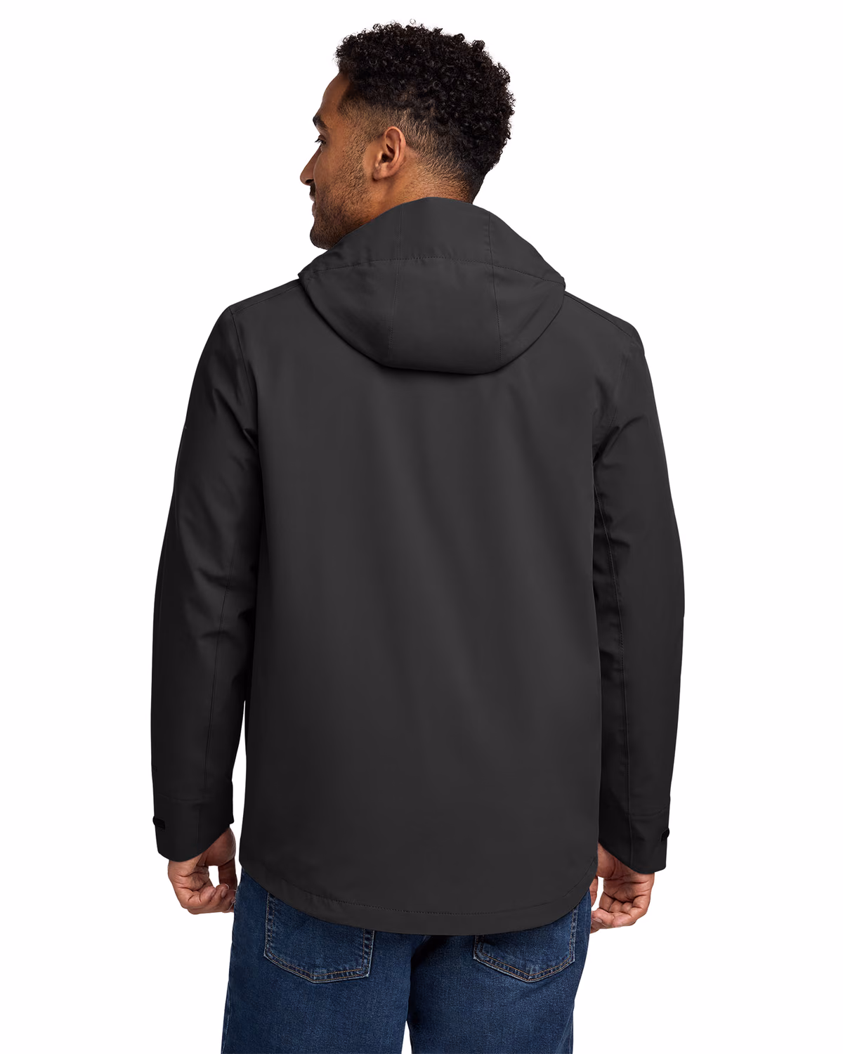 Custom Eddie Bauer WeatherEdge Plus Jacket, Deep Black, back view