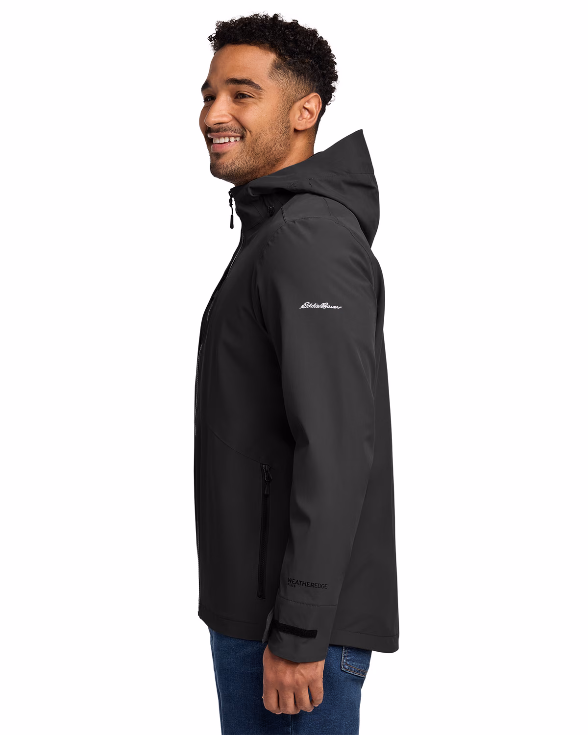 Custom Eddie Bauer WeatherEdge Plus Jacket, Deep Black, side view