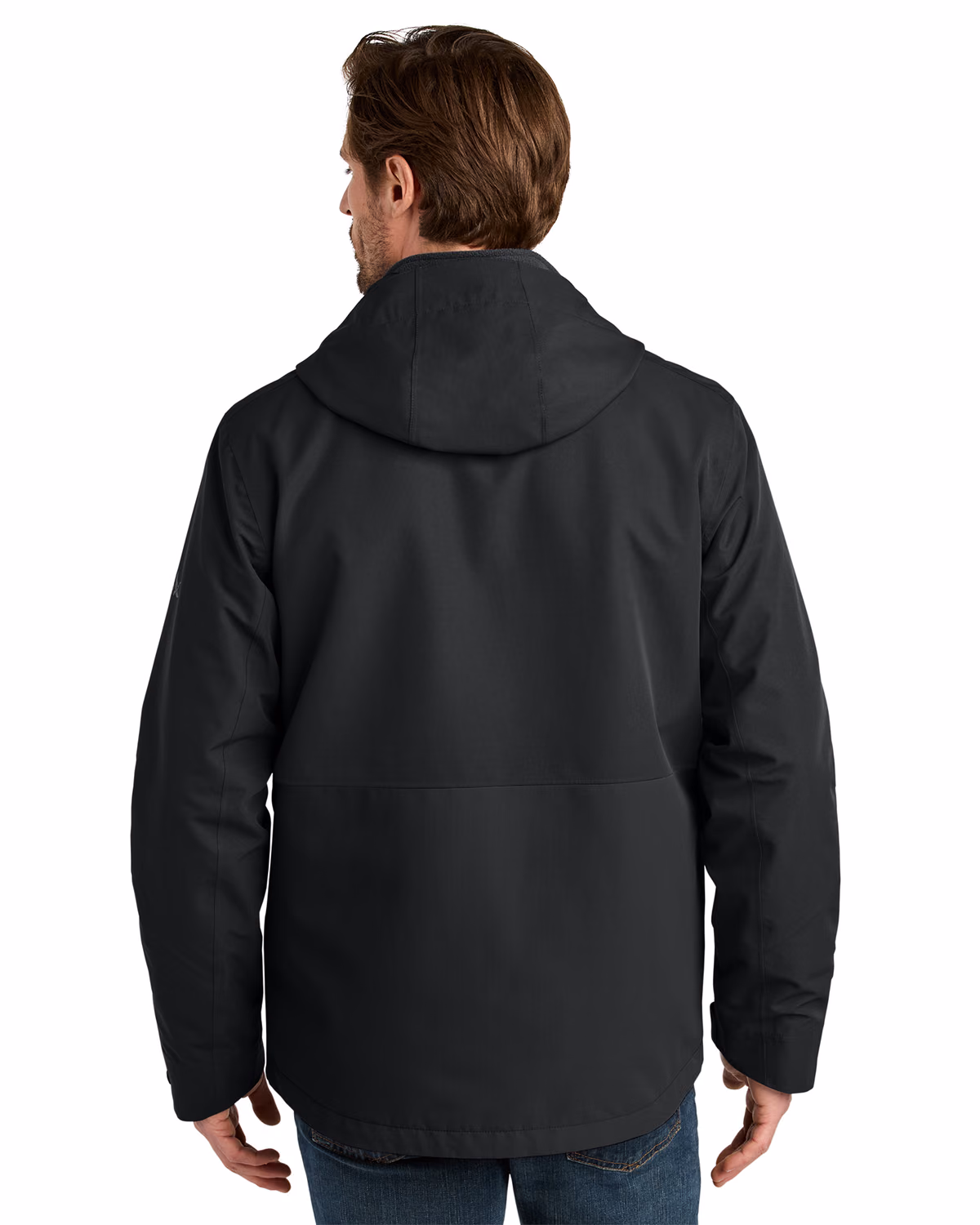 Custom Eddie Bauer WeatherEdge Ridge 3-in-1 Jacket, Black, back view