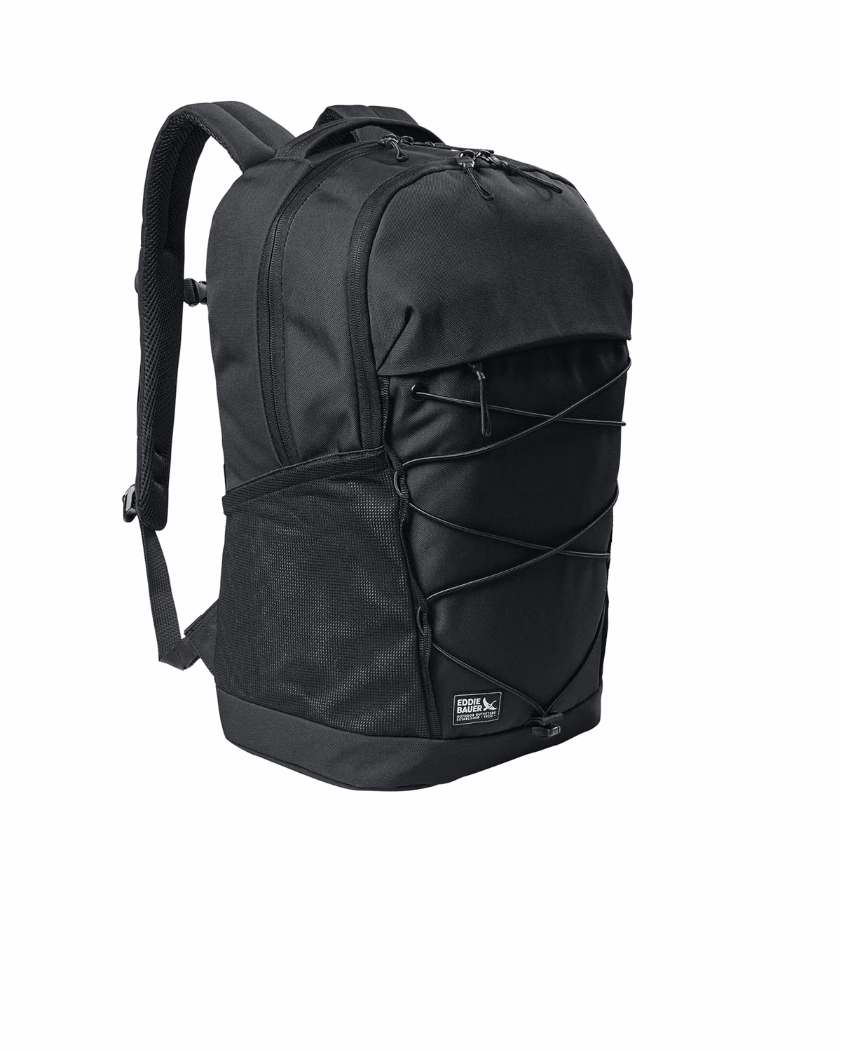 Custom Eddie Bauer Adventurer Backpack, Black, side view