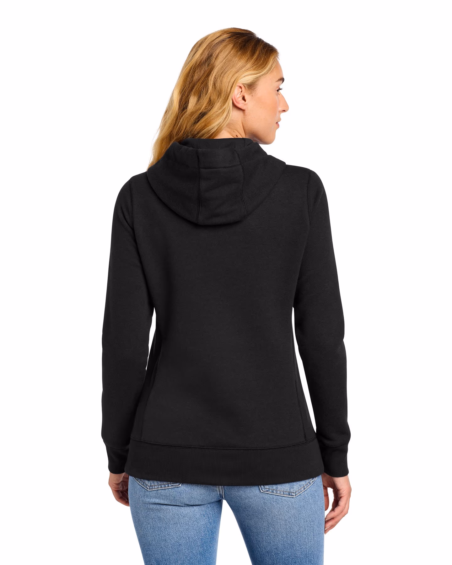 Custom New Era Women's French Terry Pullover Hoodie - Black back