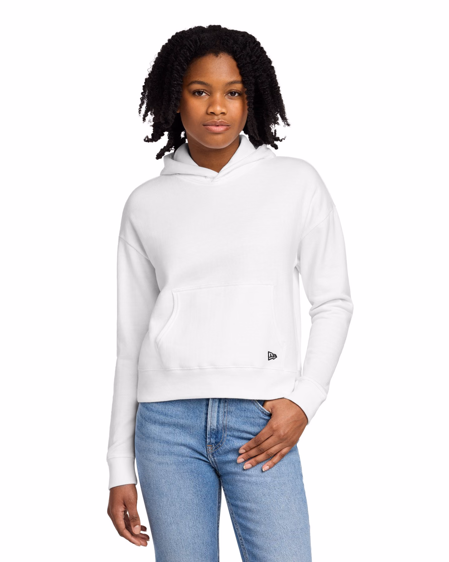 New Era Women's Comeback Fleece Pullover Hoodie - White front