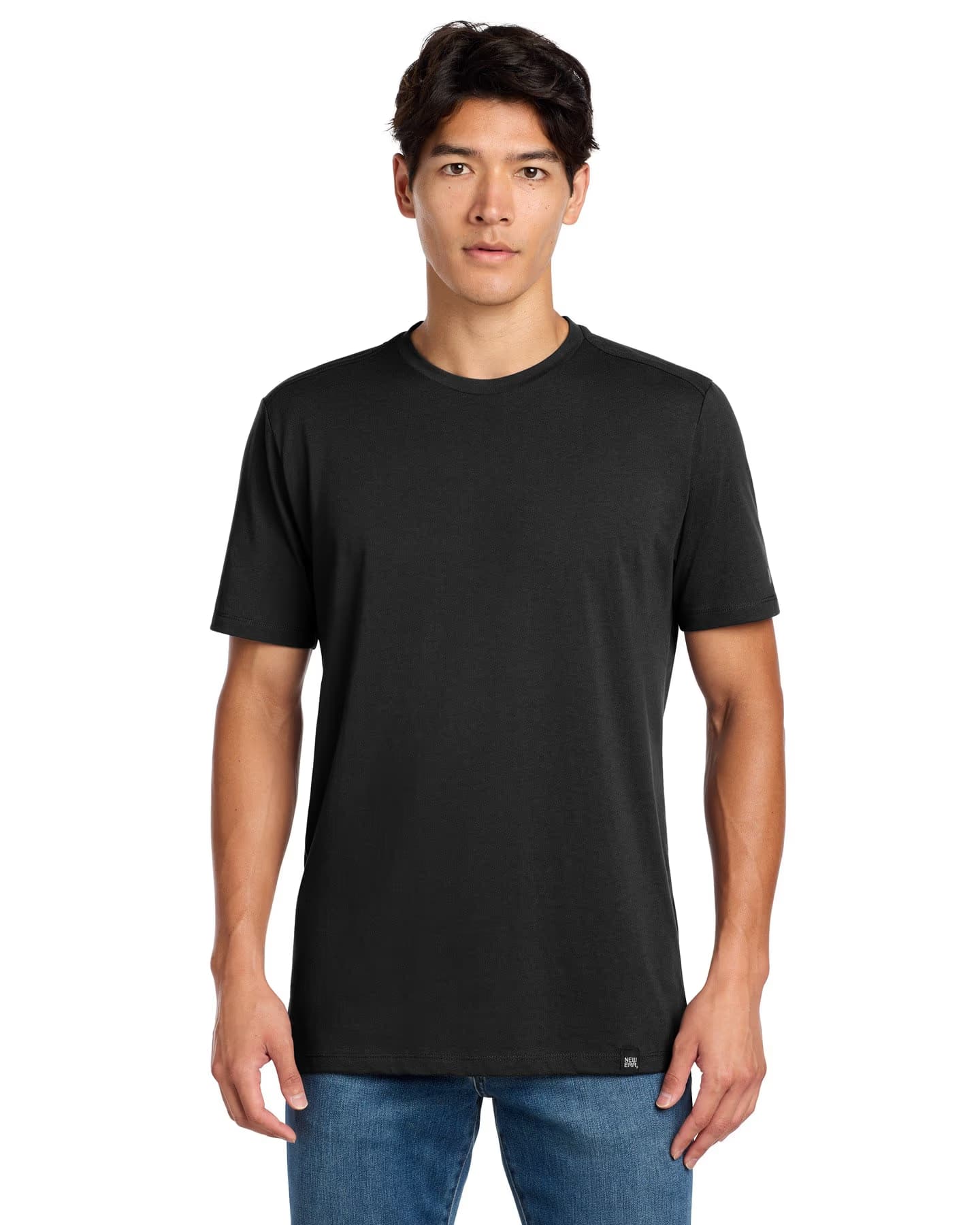 New Era Heritage Blend Crew Tee - Black front