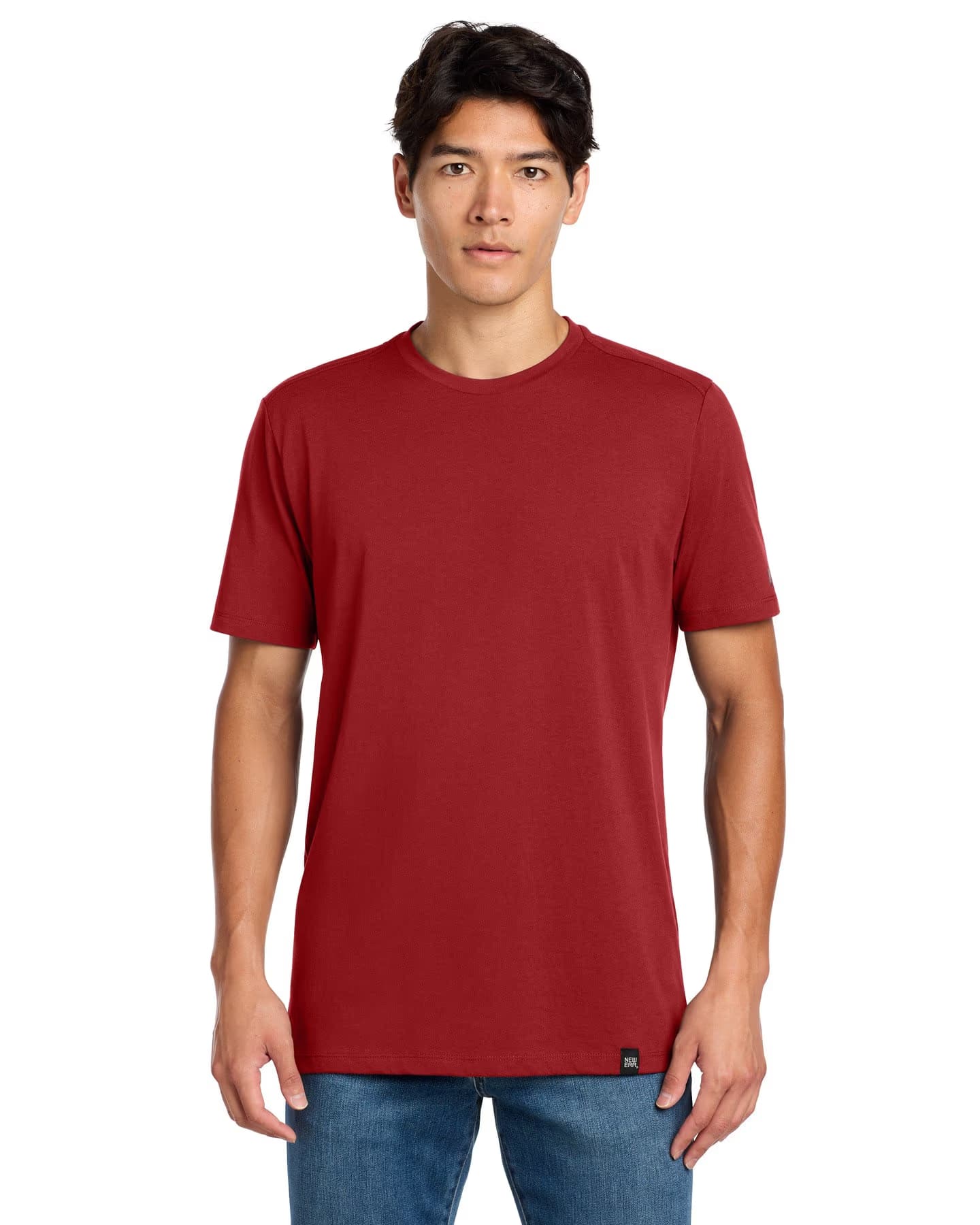 New Era Heritage Blend Crew Tee - Crimson front