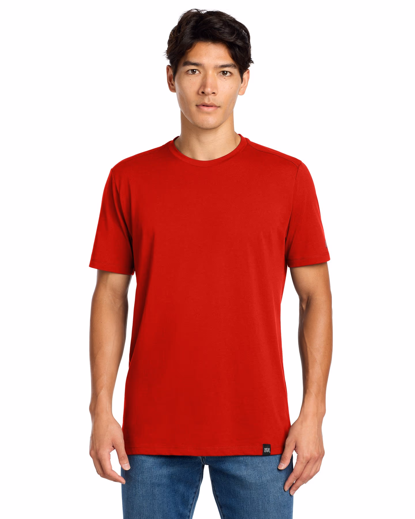 New Era Heritage Blend Crew Tee - Scarlet front