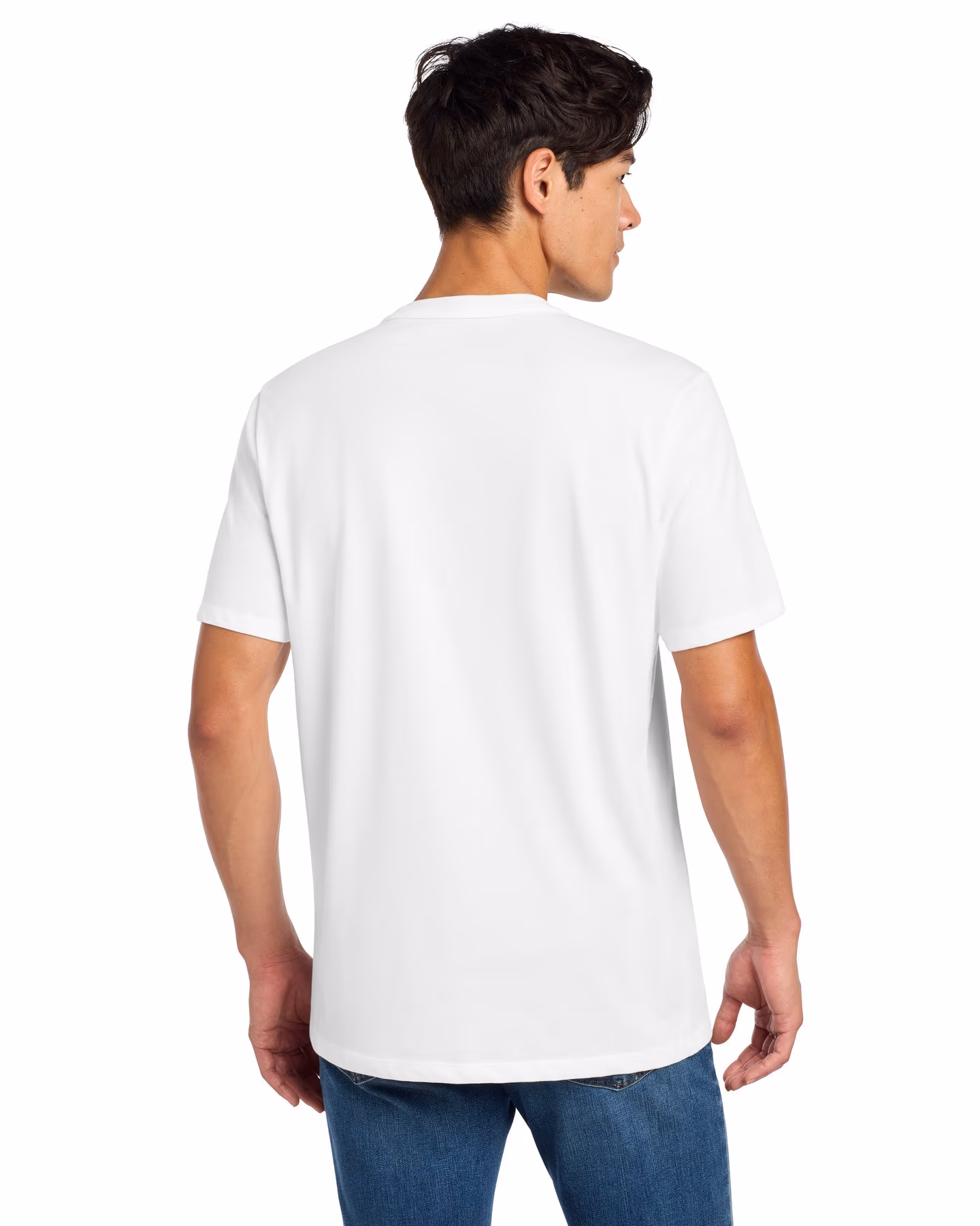 Custom New Era Heritage Blend Crew Tee - White back