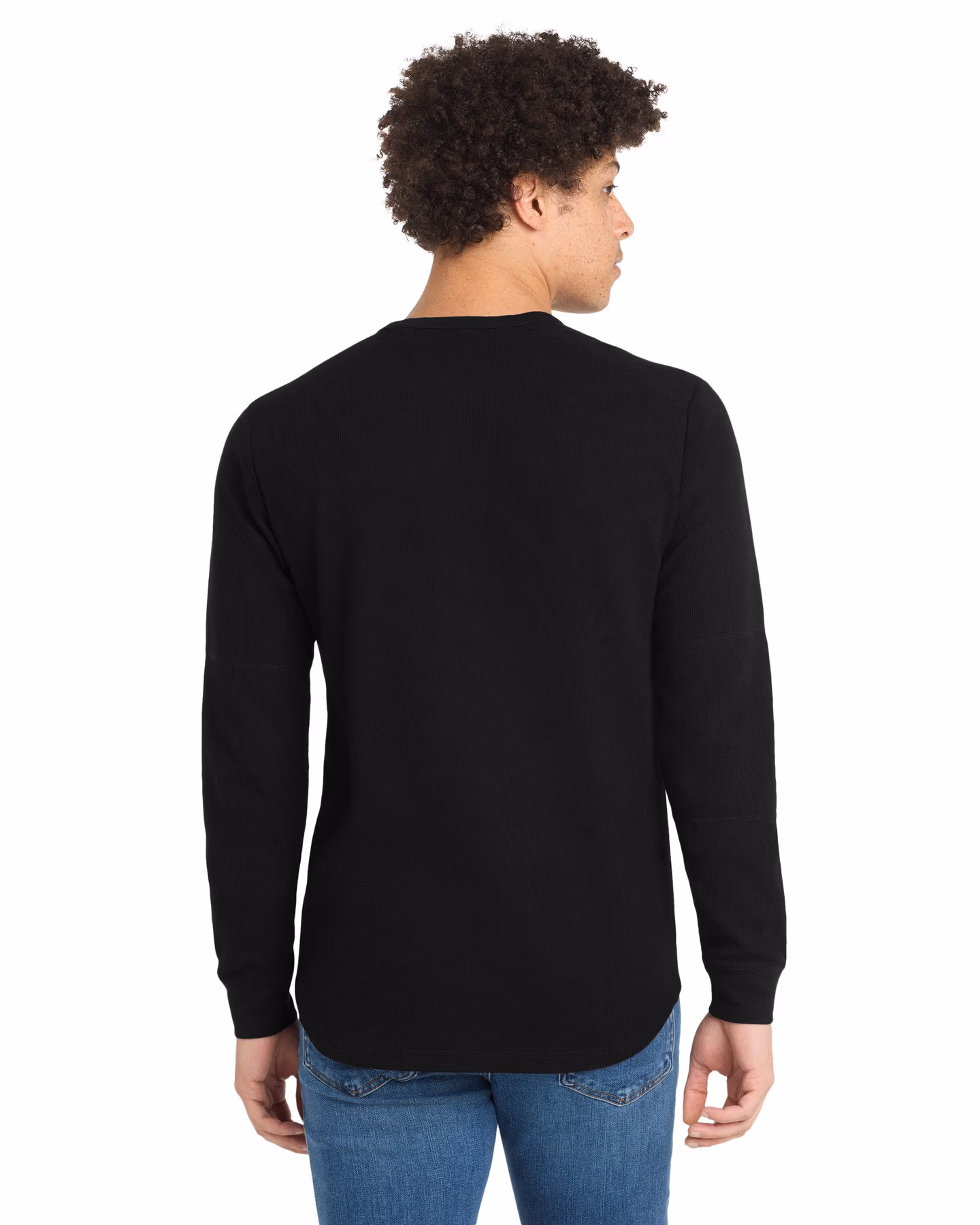 Custom New Era Thermal Long Sleeve - Black back