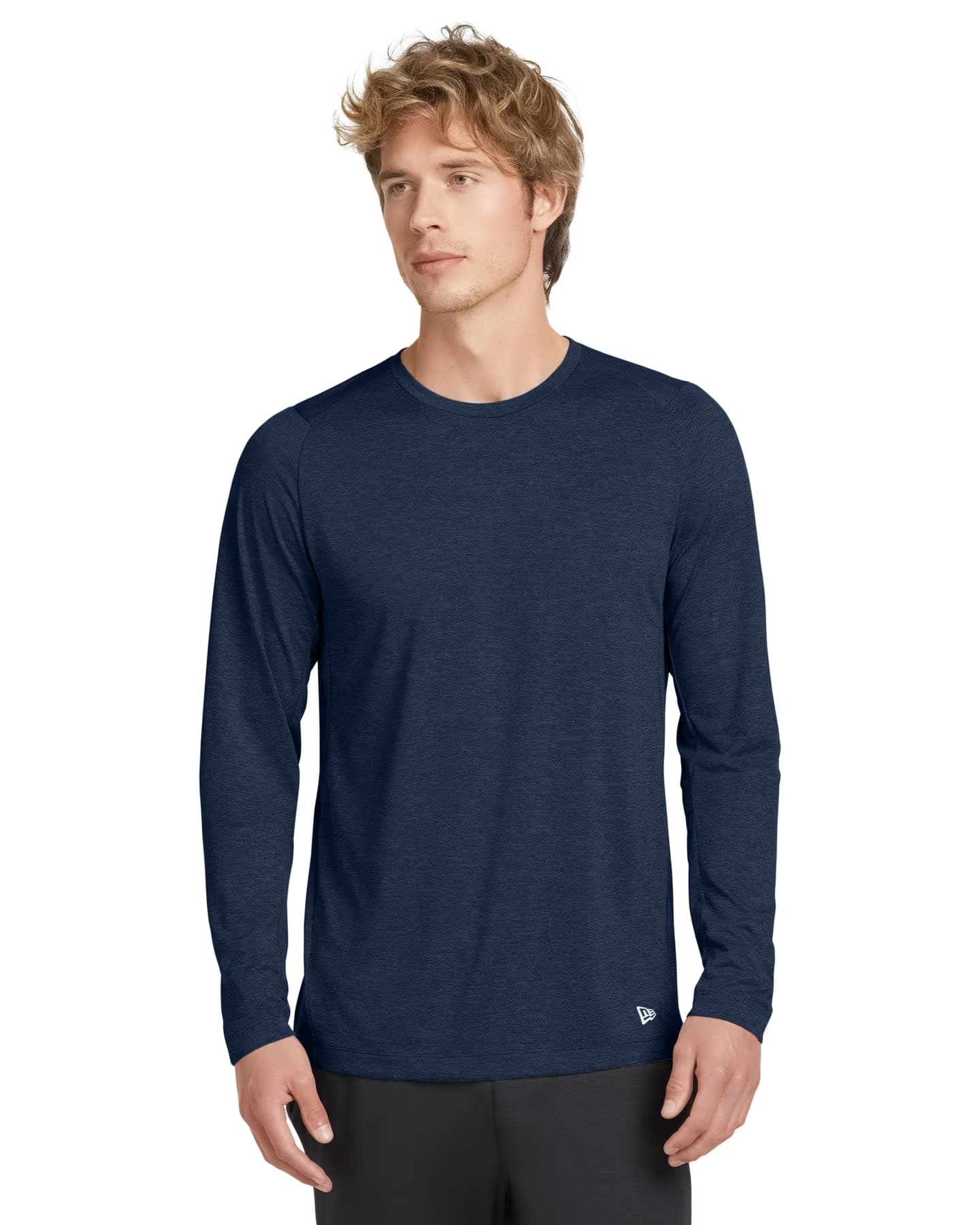 New Era Series Performance Long Sleeve Crew Tee - True Navy front