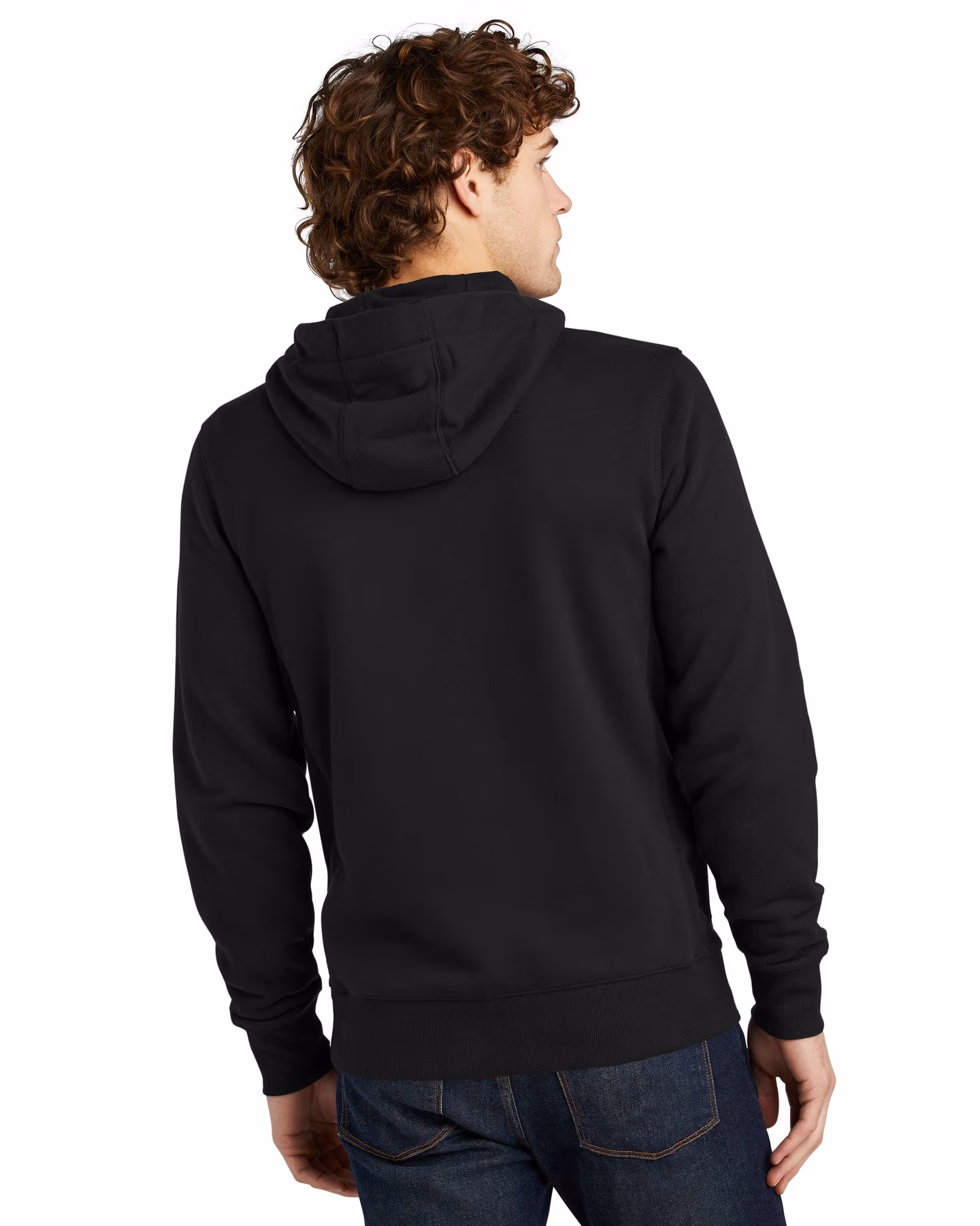 Custom New Era French Terry Full-Zip Hoodie - Black back