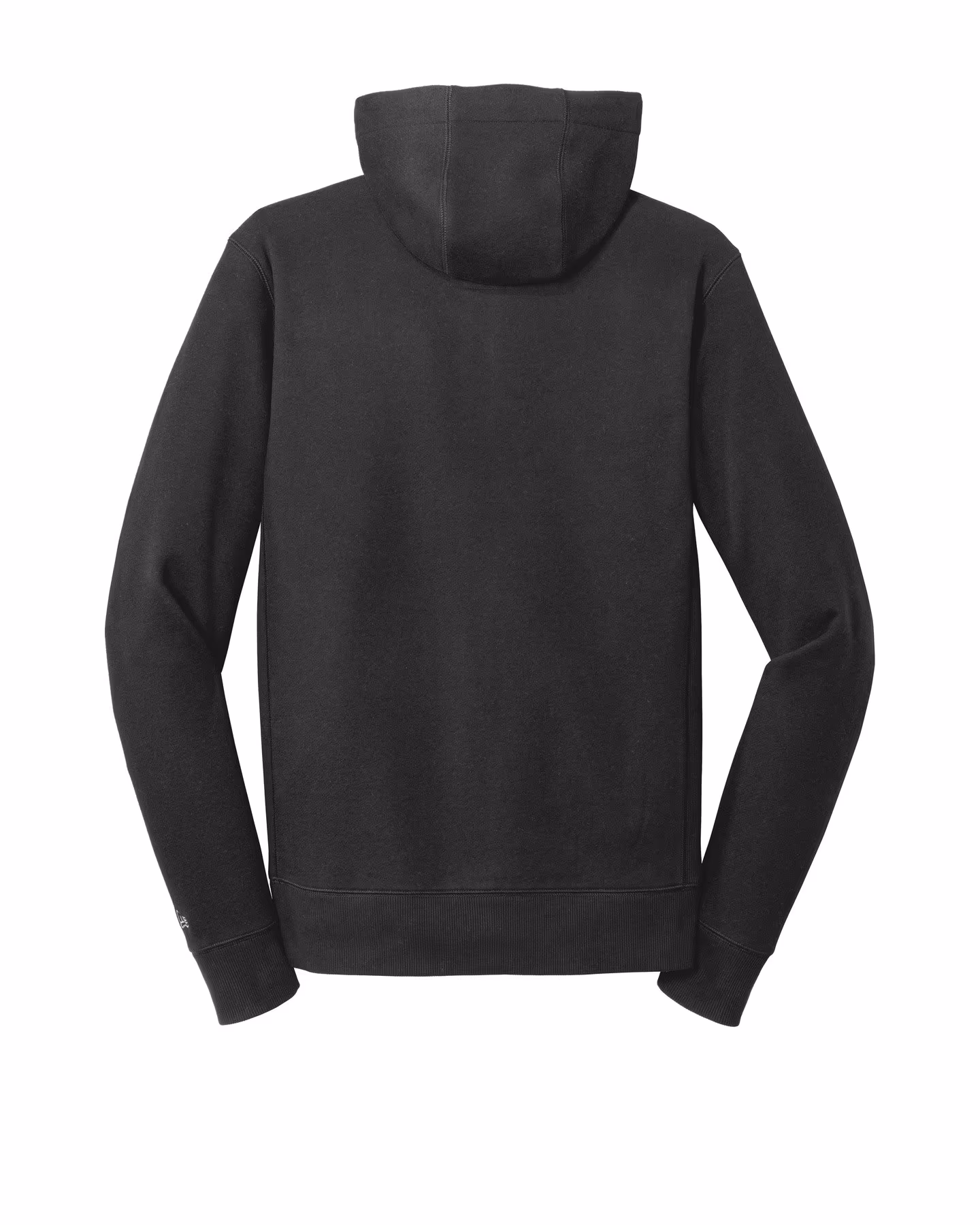 Custom New Era French Terry Full-Zip Hoodie - Black flat back