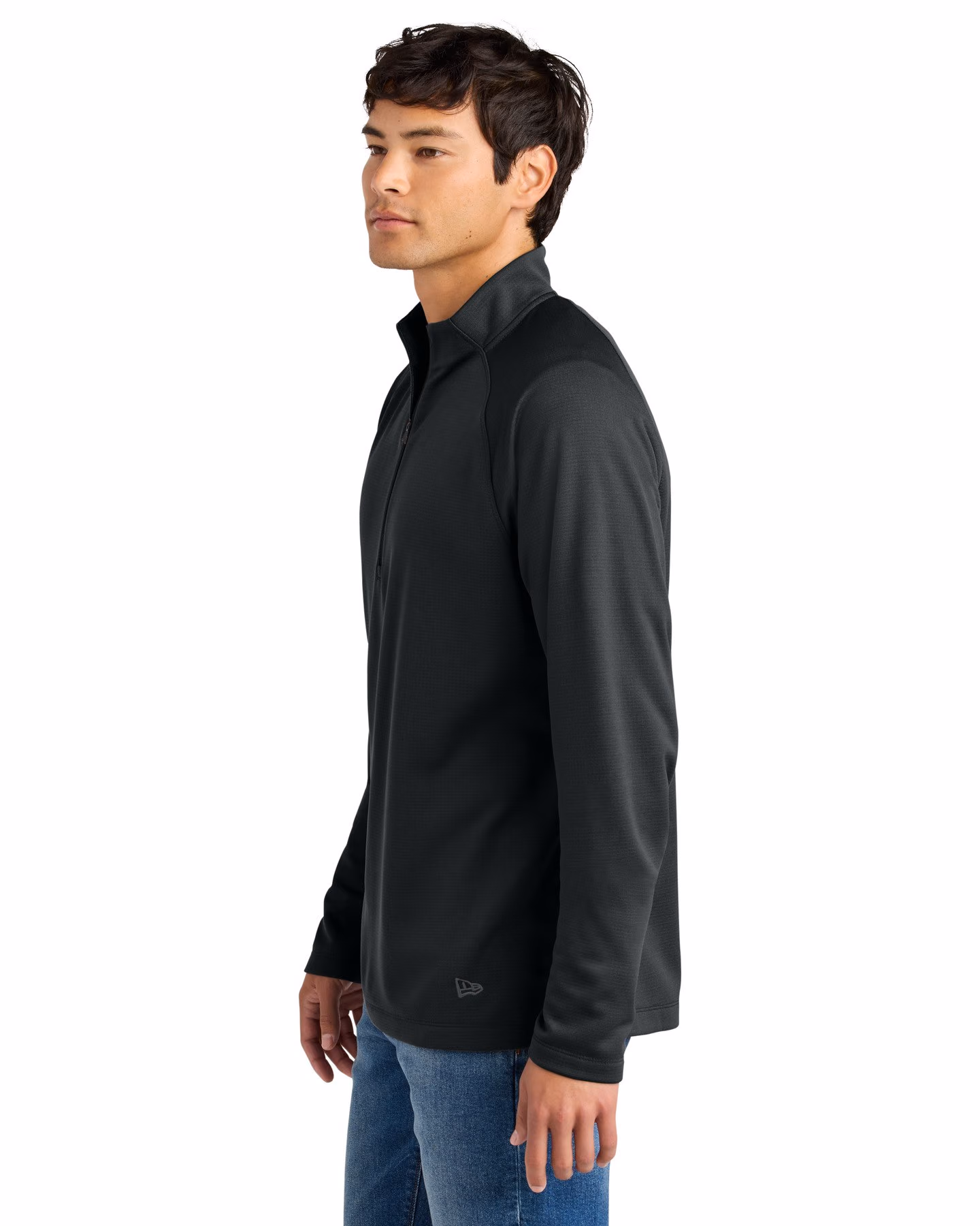 Custom New Era Stand Out 1/4-Zip - Black side