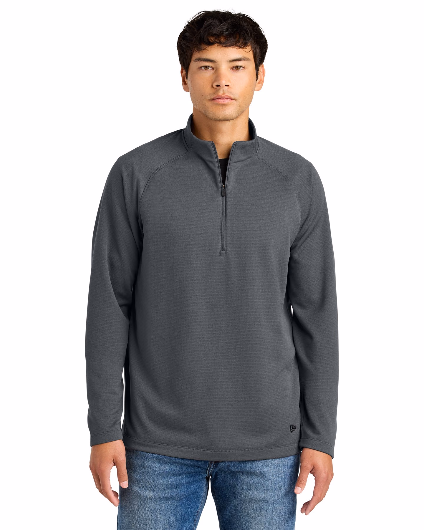 Custom New Era Stand Out 1/4-Zip - Graphite front