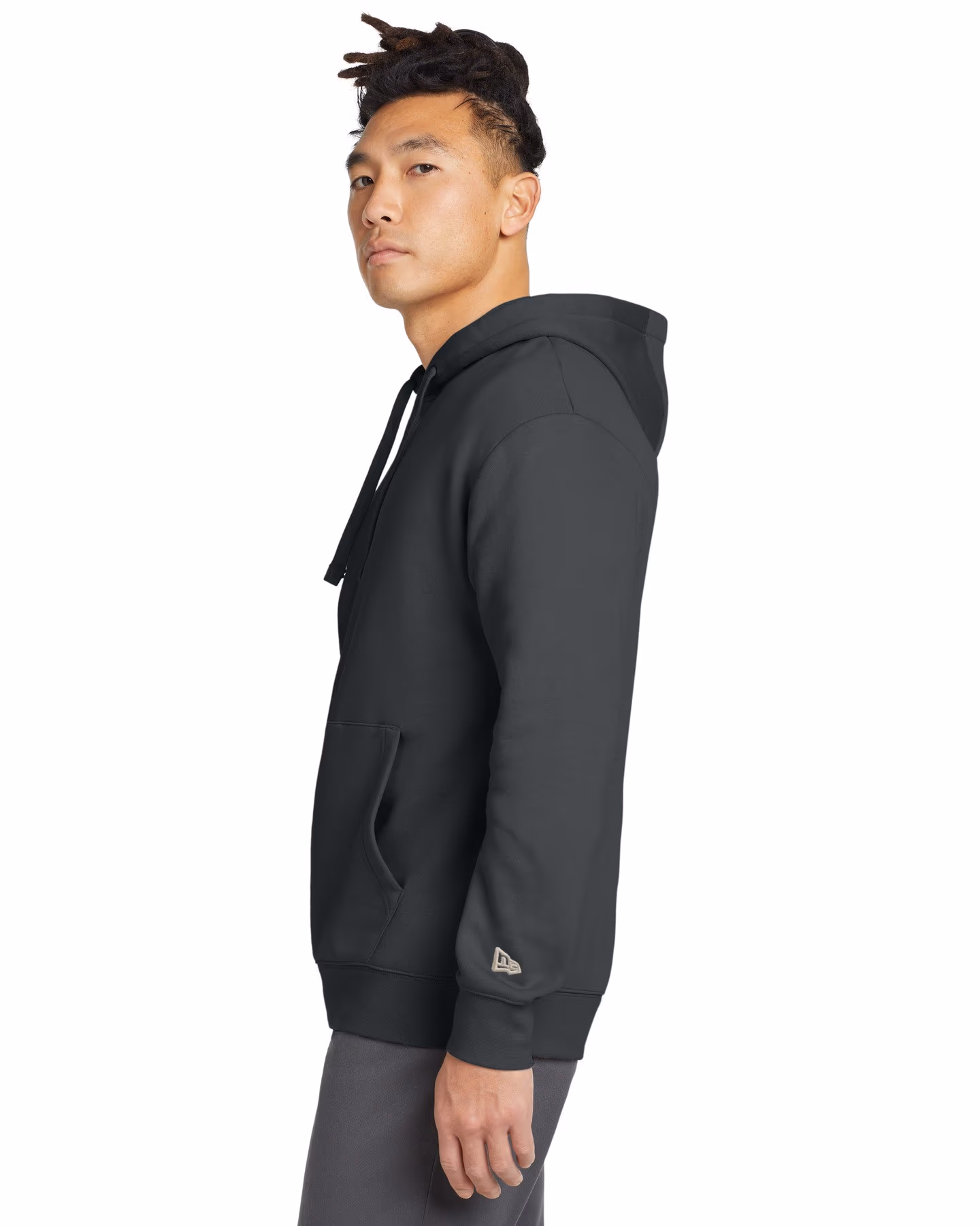 Custom New Era Heritage Fleece Pullover Hoodie - Graphite side