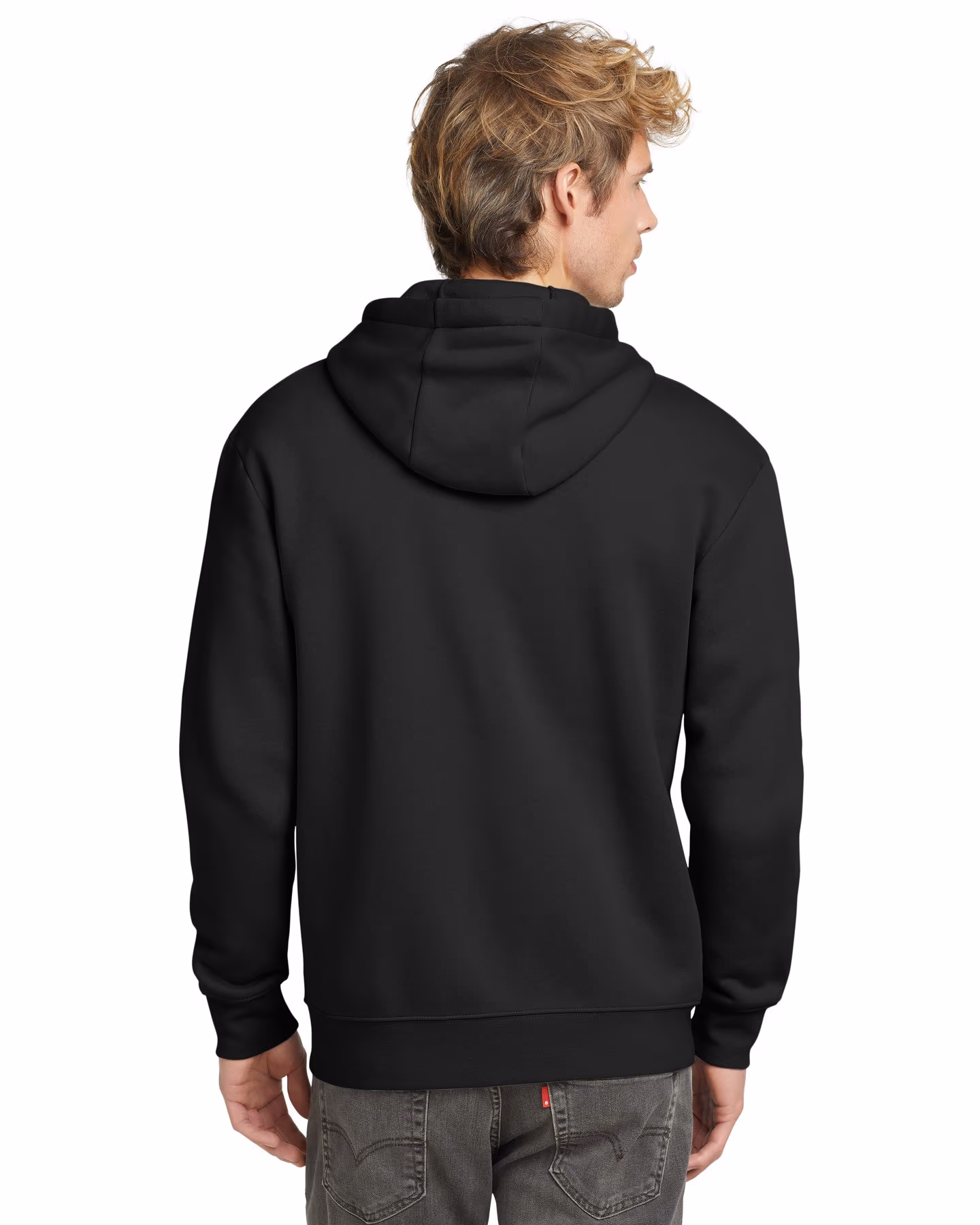 Custom New Era Heritage Fleece Full-Zip Hoodie - Black back