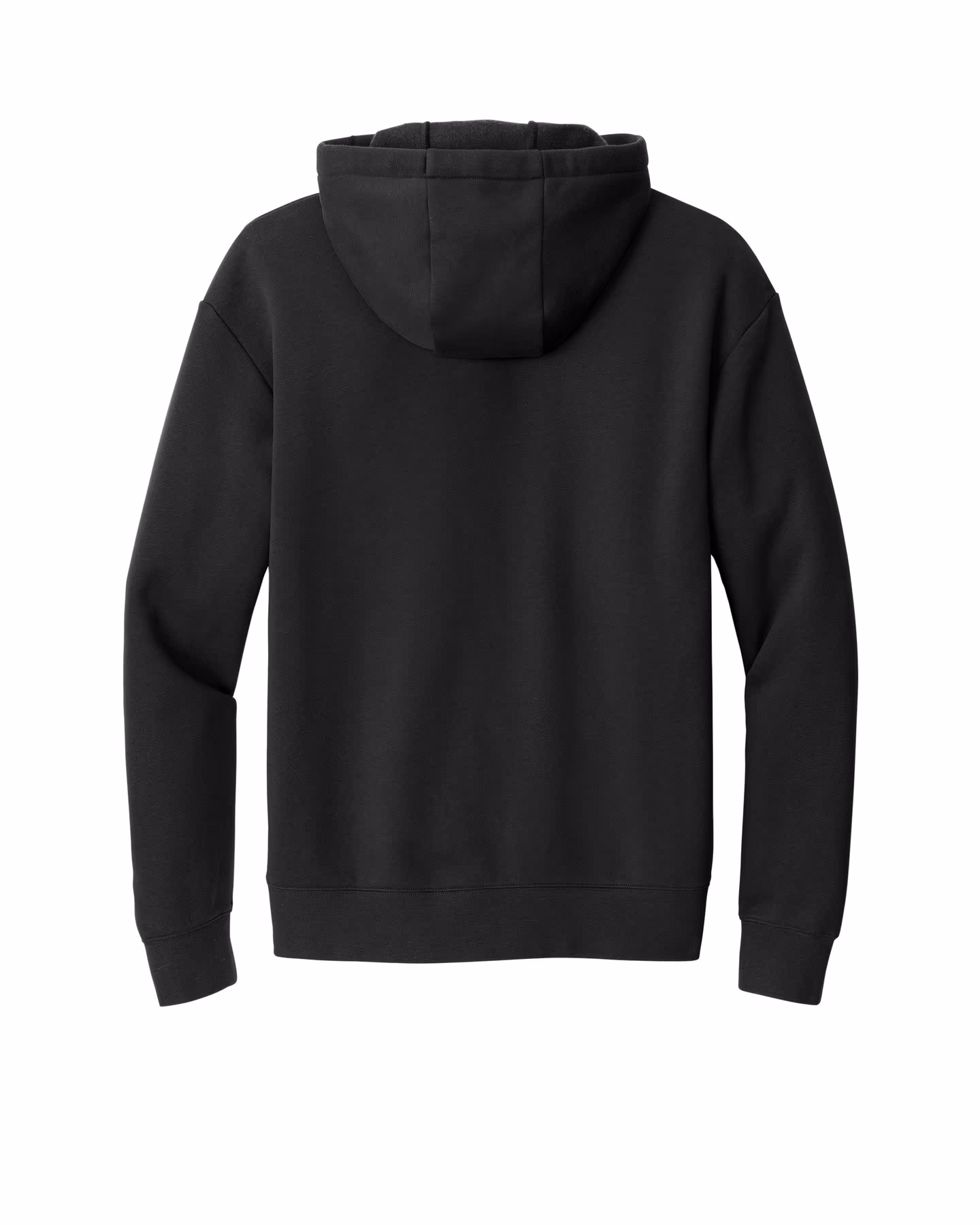Custom New Era Heritage Fleece Full-Zip Hoodie - Black flat back