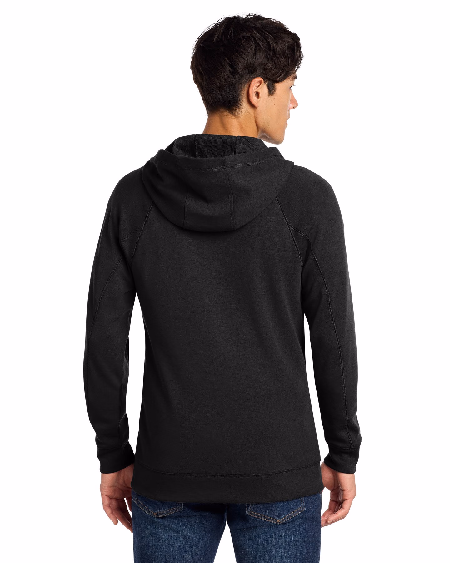 Custom New Era STS 1/4-Zip Hoodie - Black back