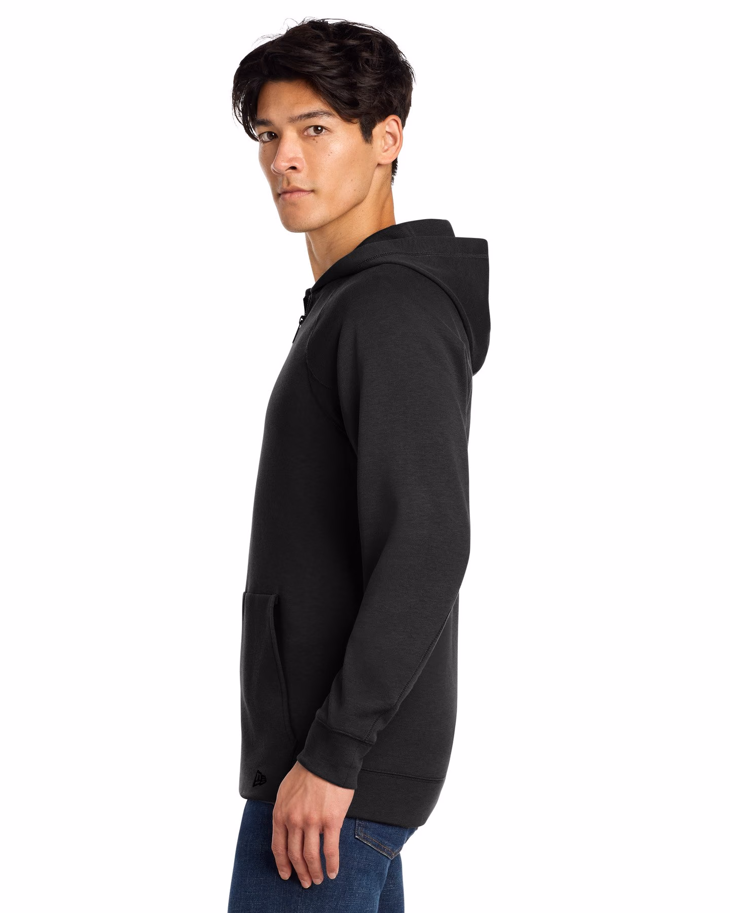 Custom New Era STS 1/4-Zip Hoodie - Black side
