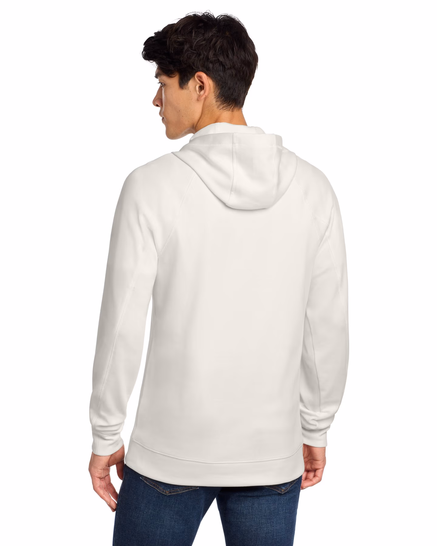 Custom New Era STS 1/4-Zip Hoodie - Fan White back