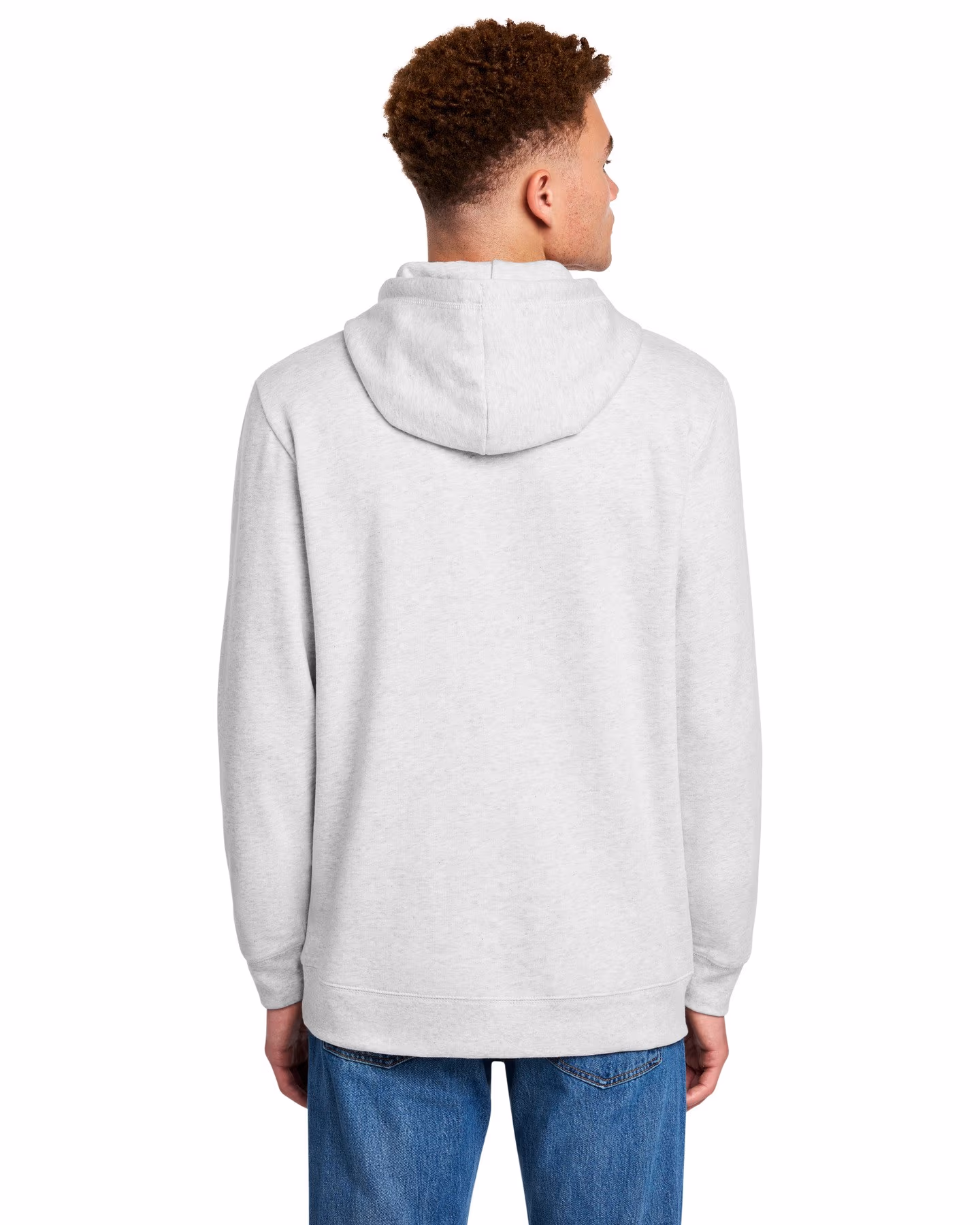 Custom New Era Comeback Fleece Pullover Hoodie - Ash back
