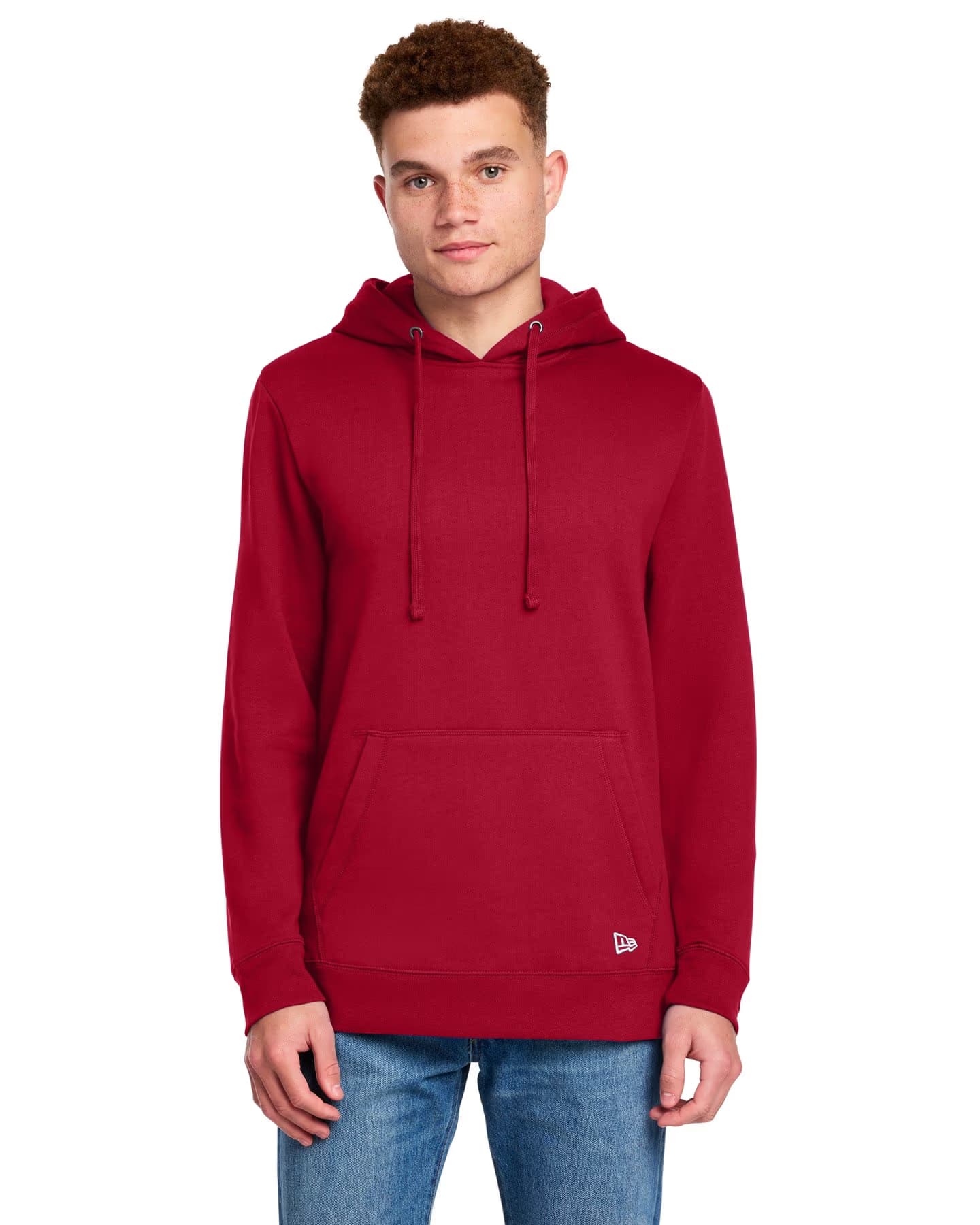 New Era Comeback Fleece Pullover Hoodie - Crimson front