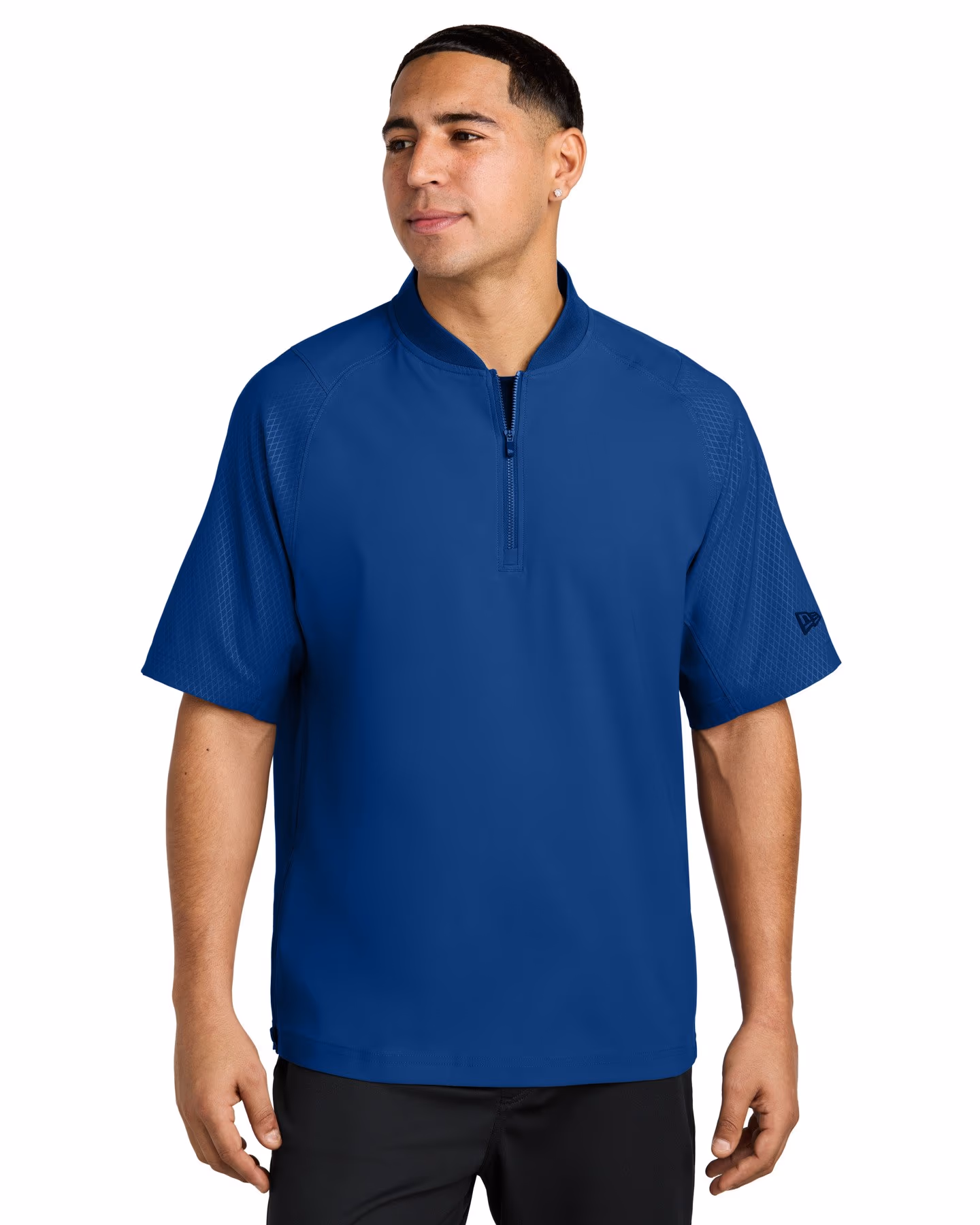 New Era Cage Short Sleeve 1/4-Zip Jacket - Royal front