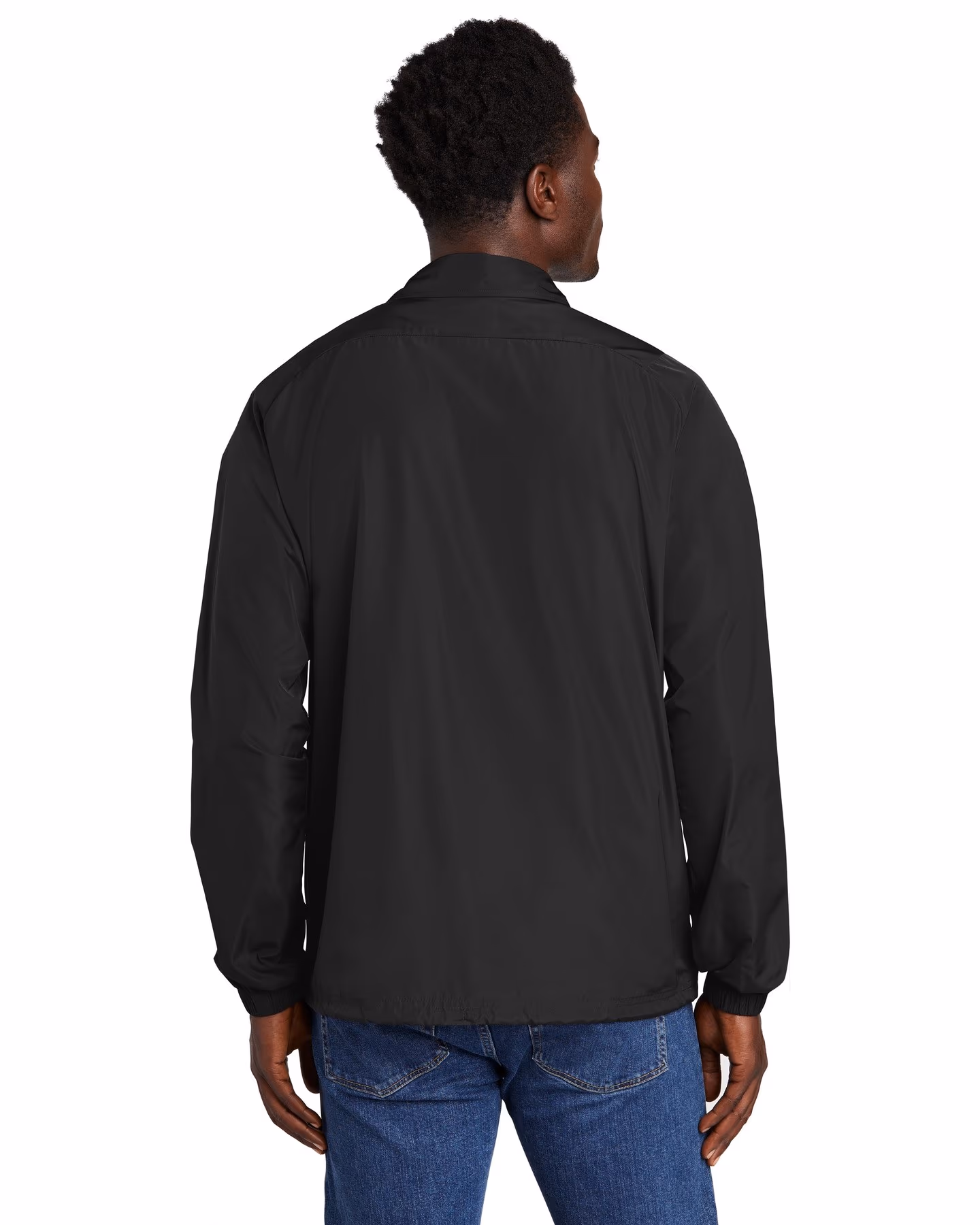 Custom New Era Coaches Jacket - Black back