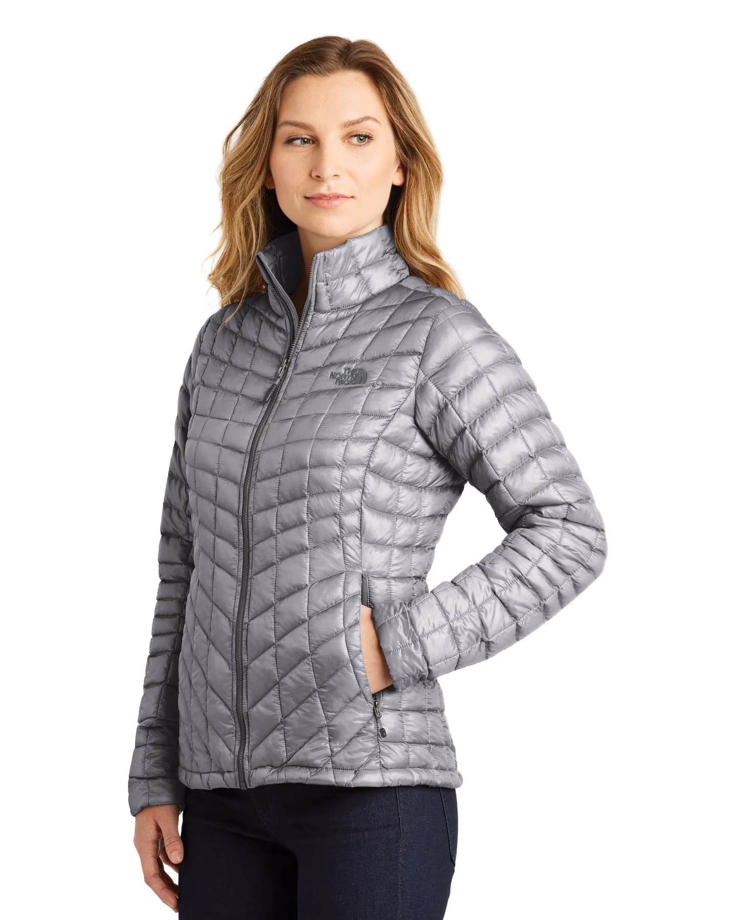 Custom The North Face Women's ThermoBall Trekker Jacket - Mid Grey 3q