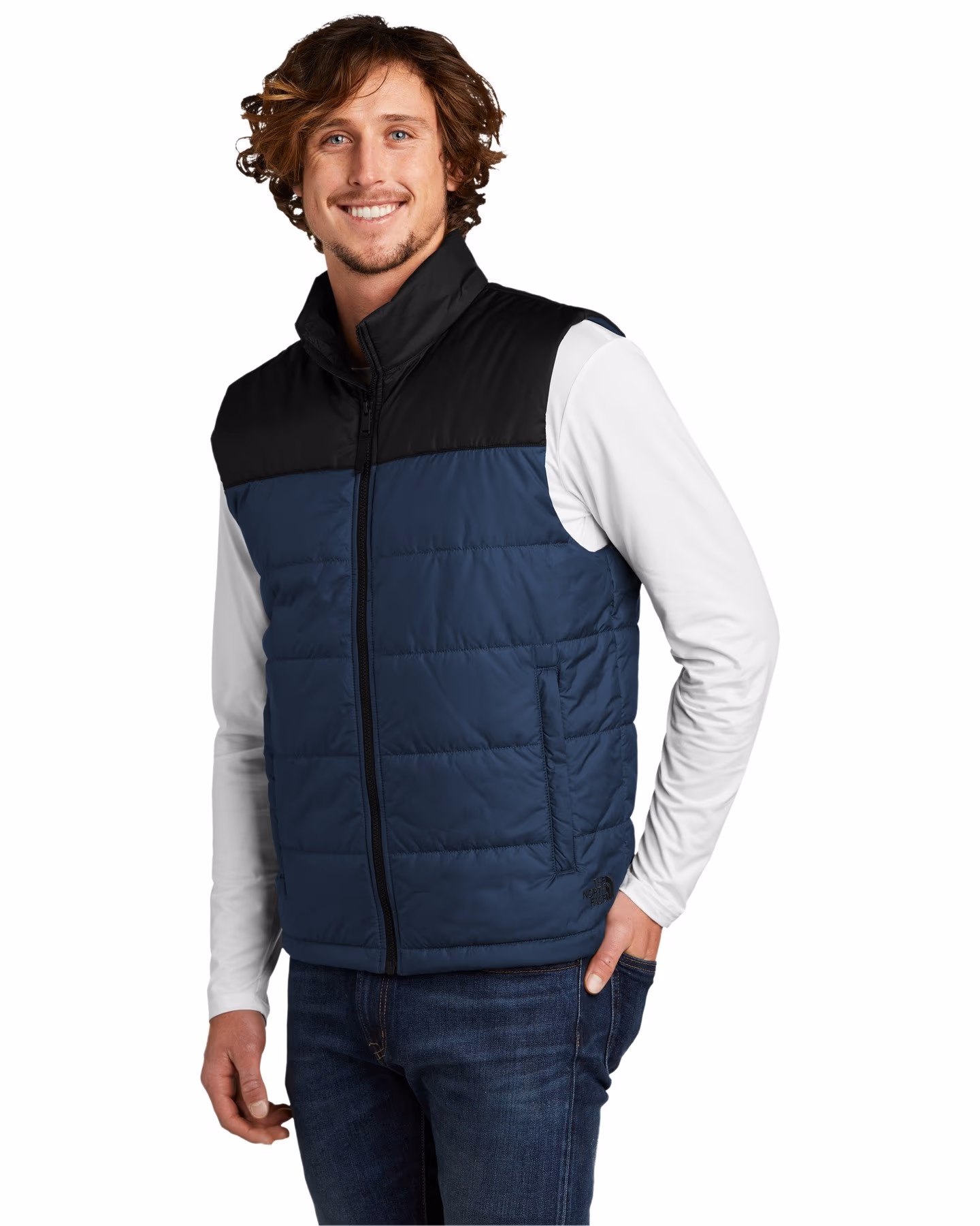Custom The North Face Everyday Insulated Vest - Shady Blue 3q