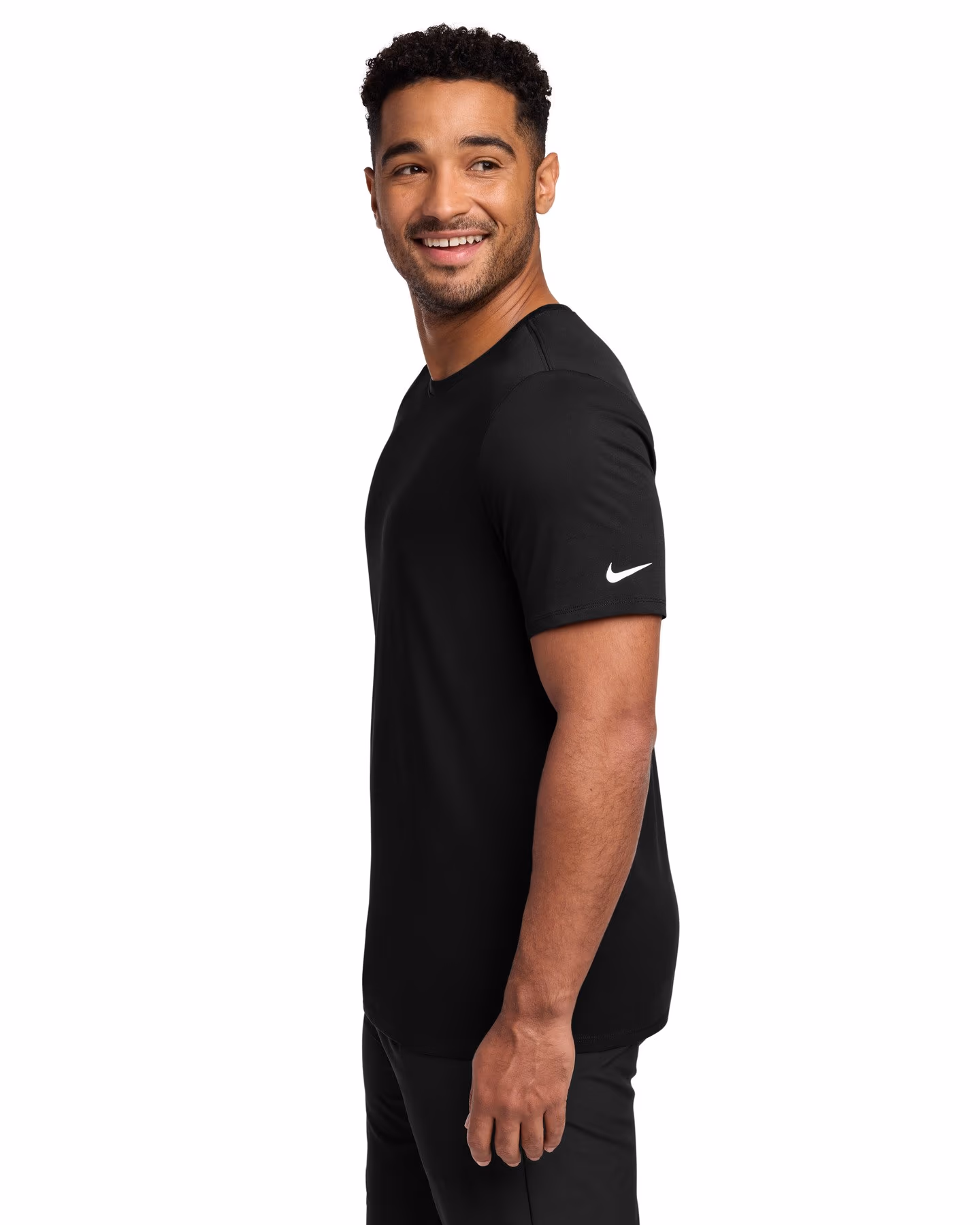 Custom Nike Dri-FIT Cotton/Poly Tee - Black side